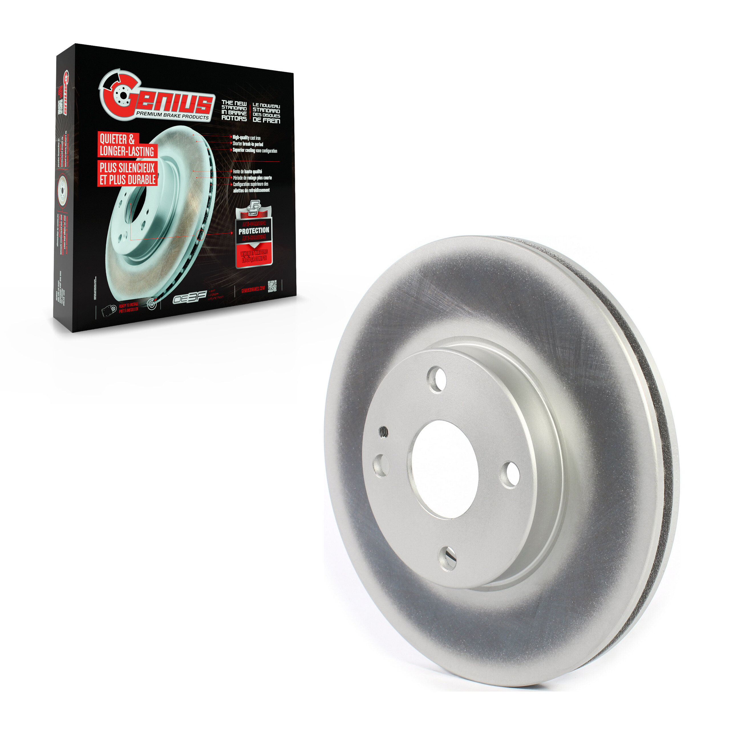 Genius - GCR-982048 - Front Disc Brake Rotor