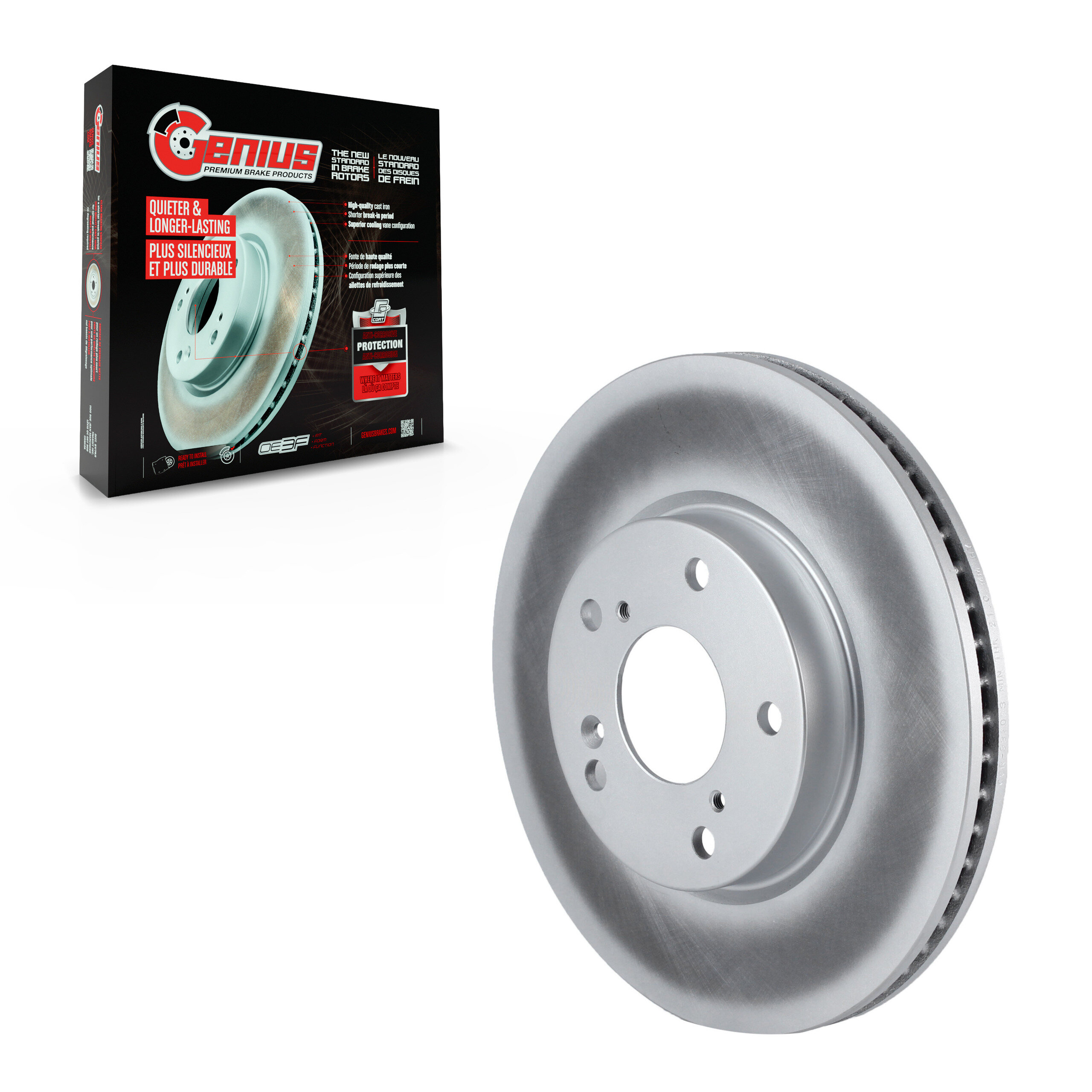 Genius - GCR-982053 - Front Disc Brake Rotor