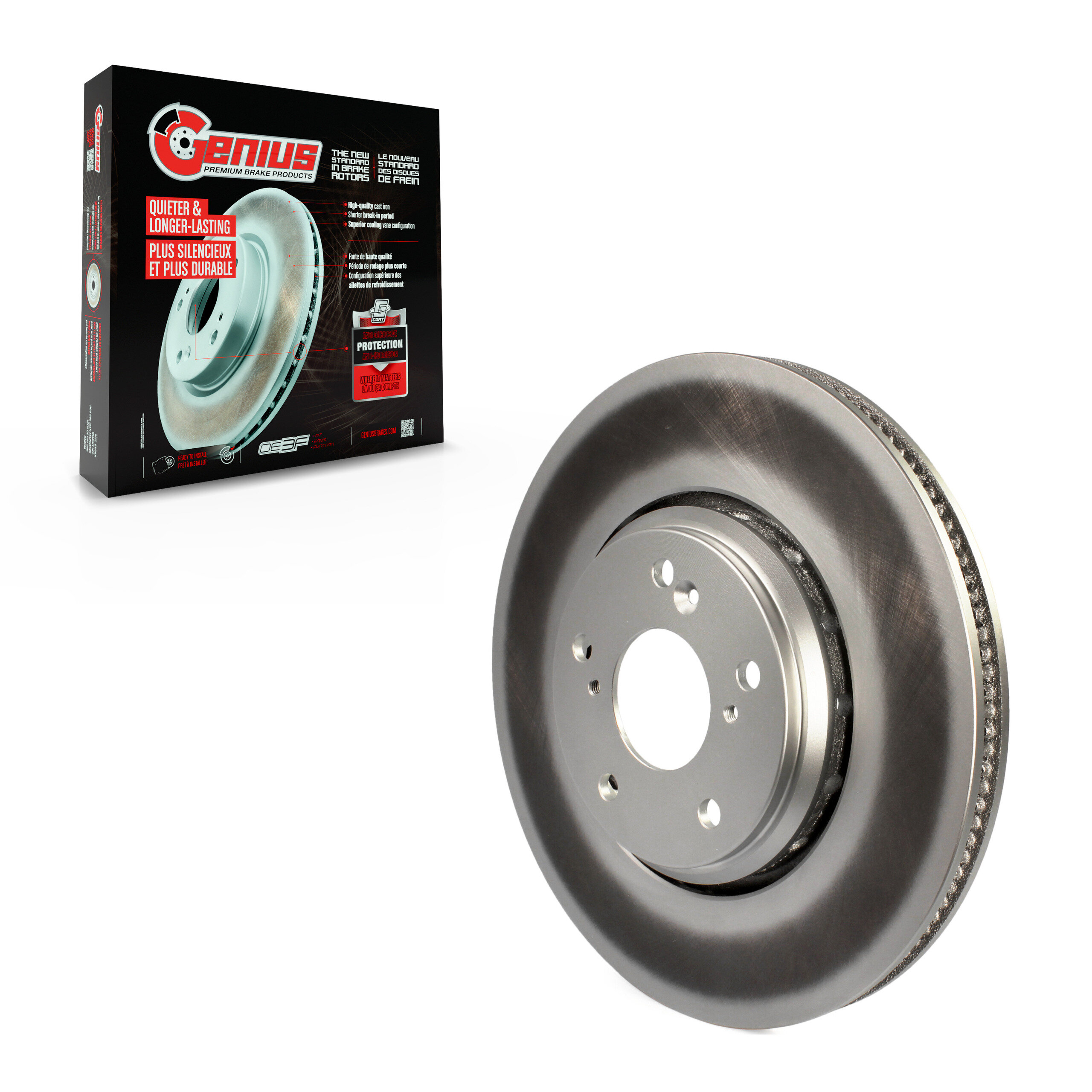 Genius - GCR-982055 - Front Disc Brake Rotor
