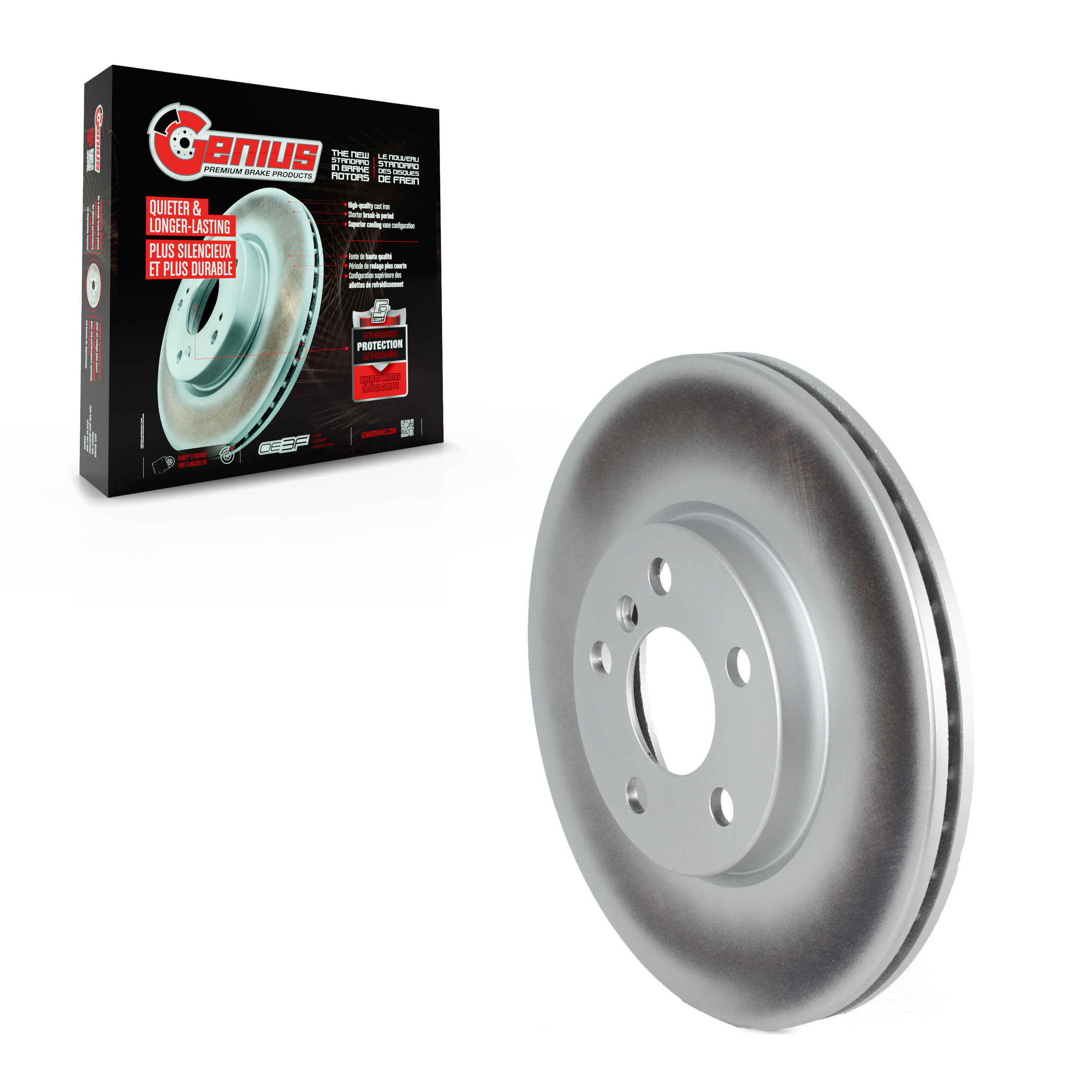 Genius - GCR-982126 - Front Disc Brake Rotor