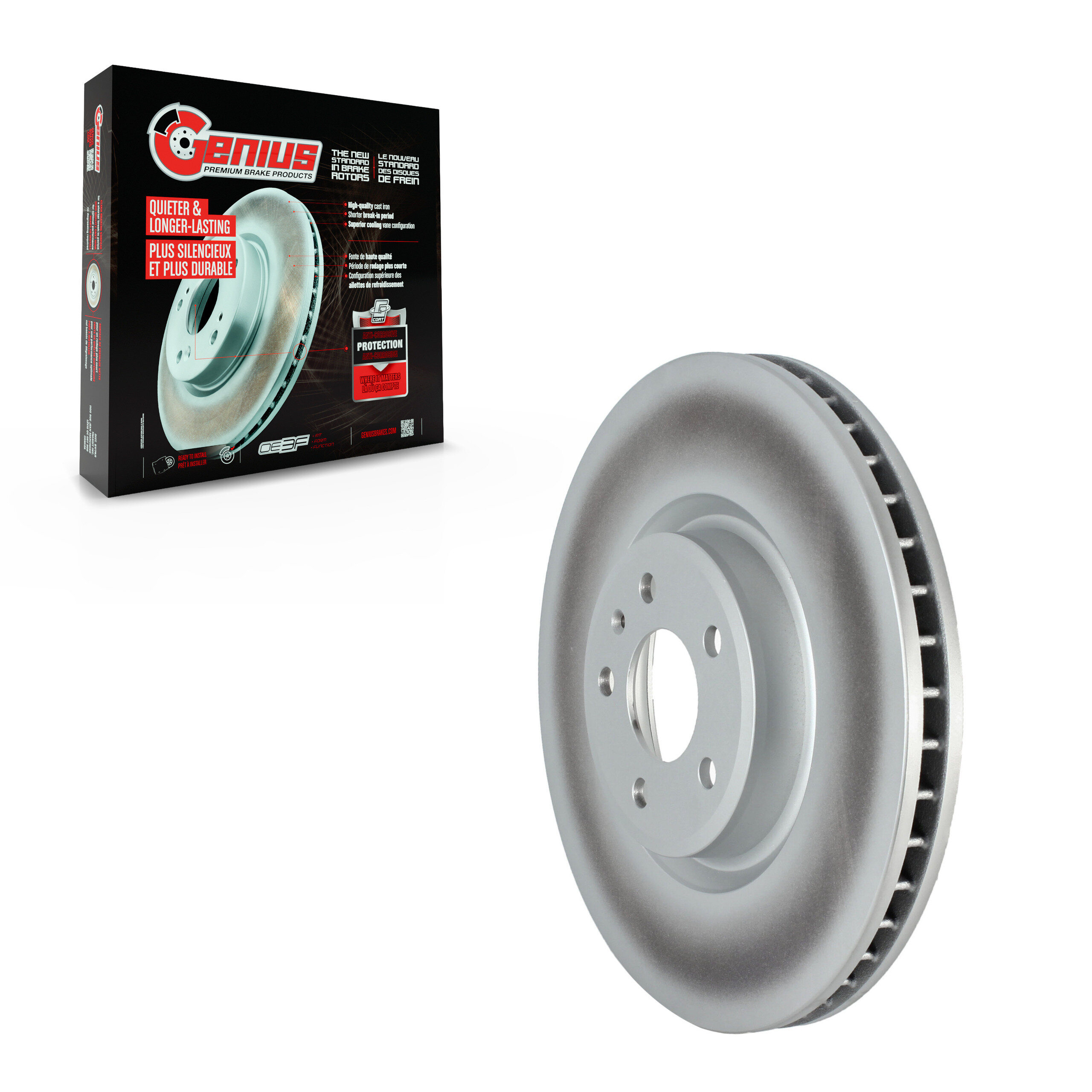 Genius - GCR-982153 - Front Disc Brake Rotor