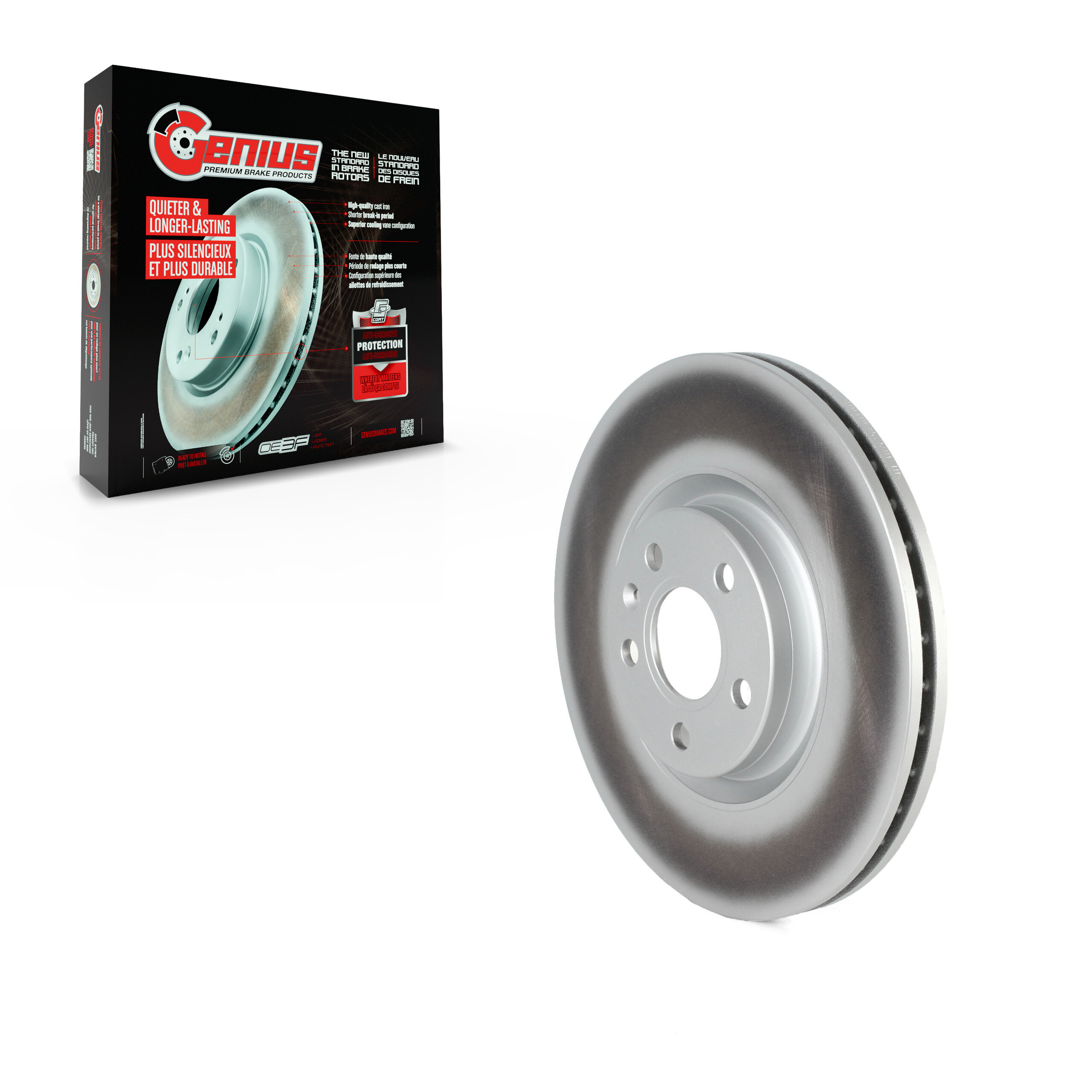 Genius - GCR-982272 - Front Disc Brake Rotor