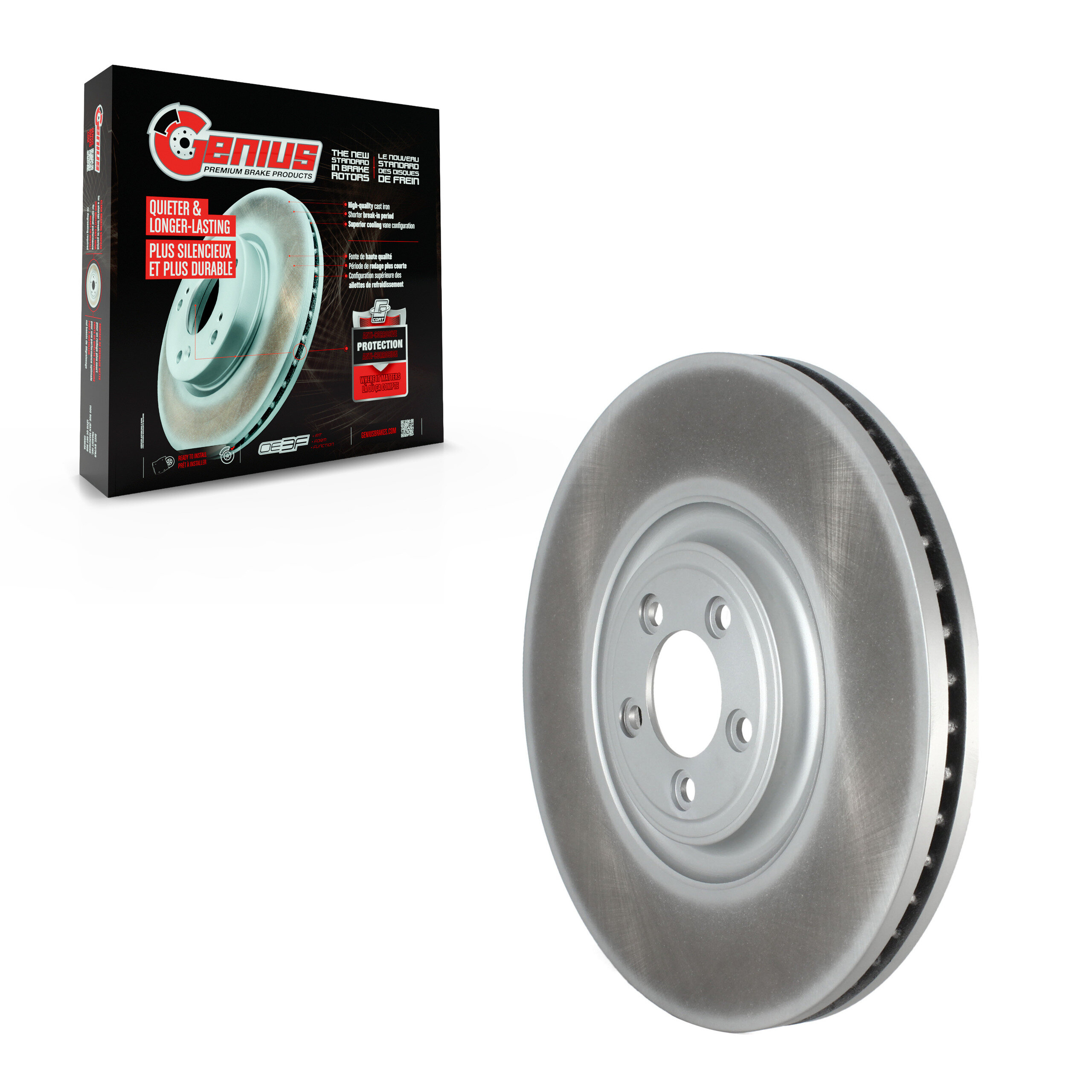 Genius - GCR-982337 - Front Disc Brake Rotor
