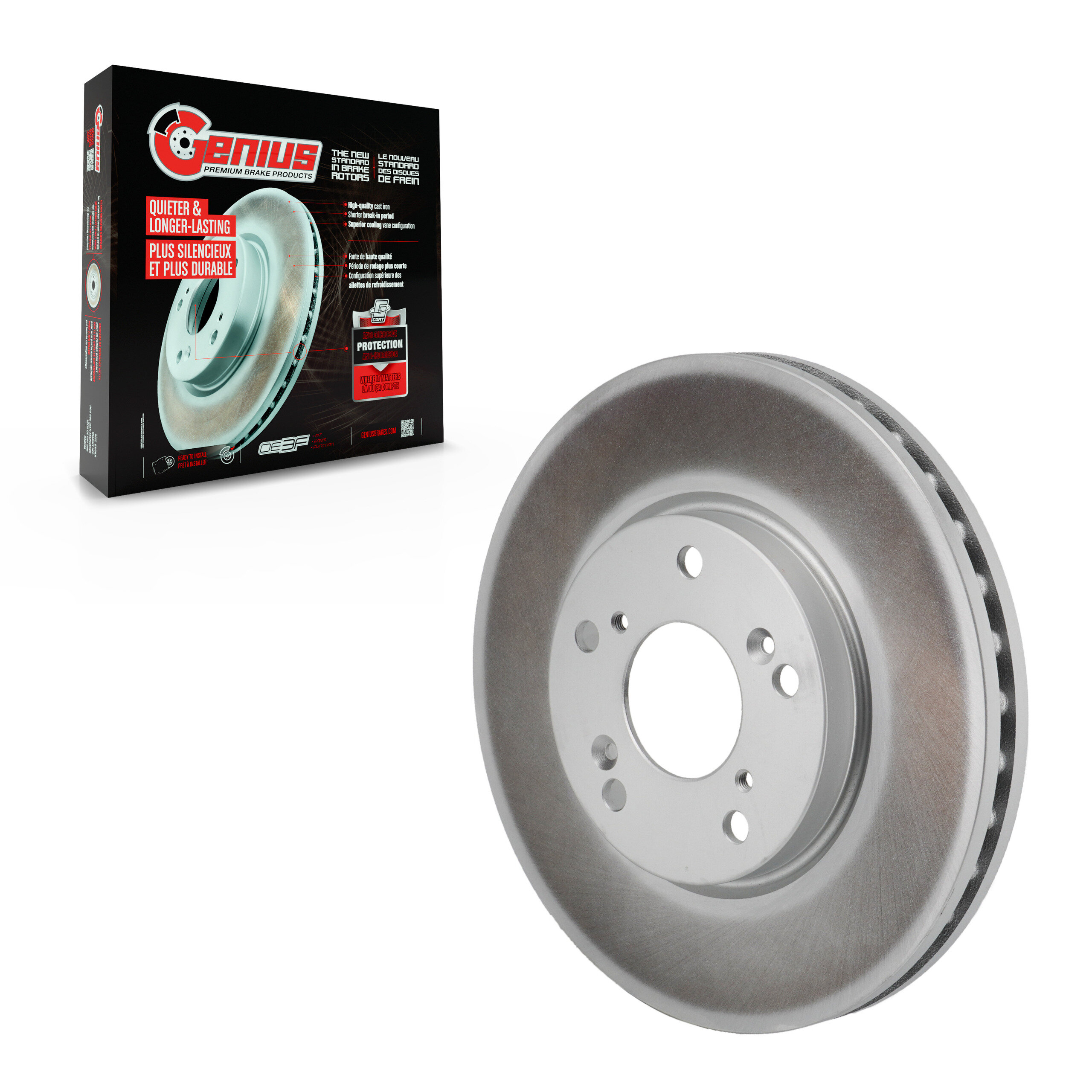 Genius - GCR-982355 - Front Disc Brake Rotor
