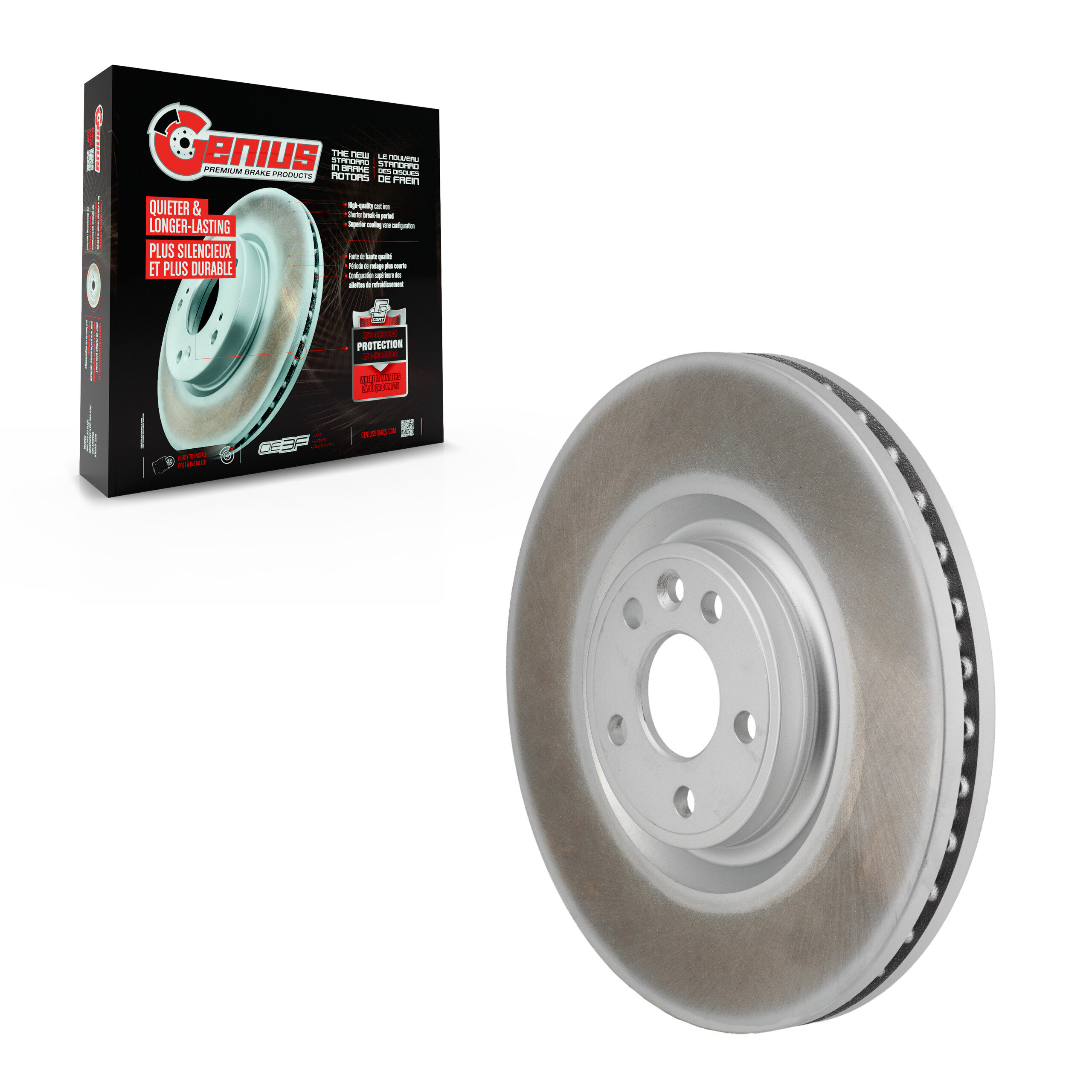 Genius - GCR-982356 - Front Disc Brake Rotor