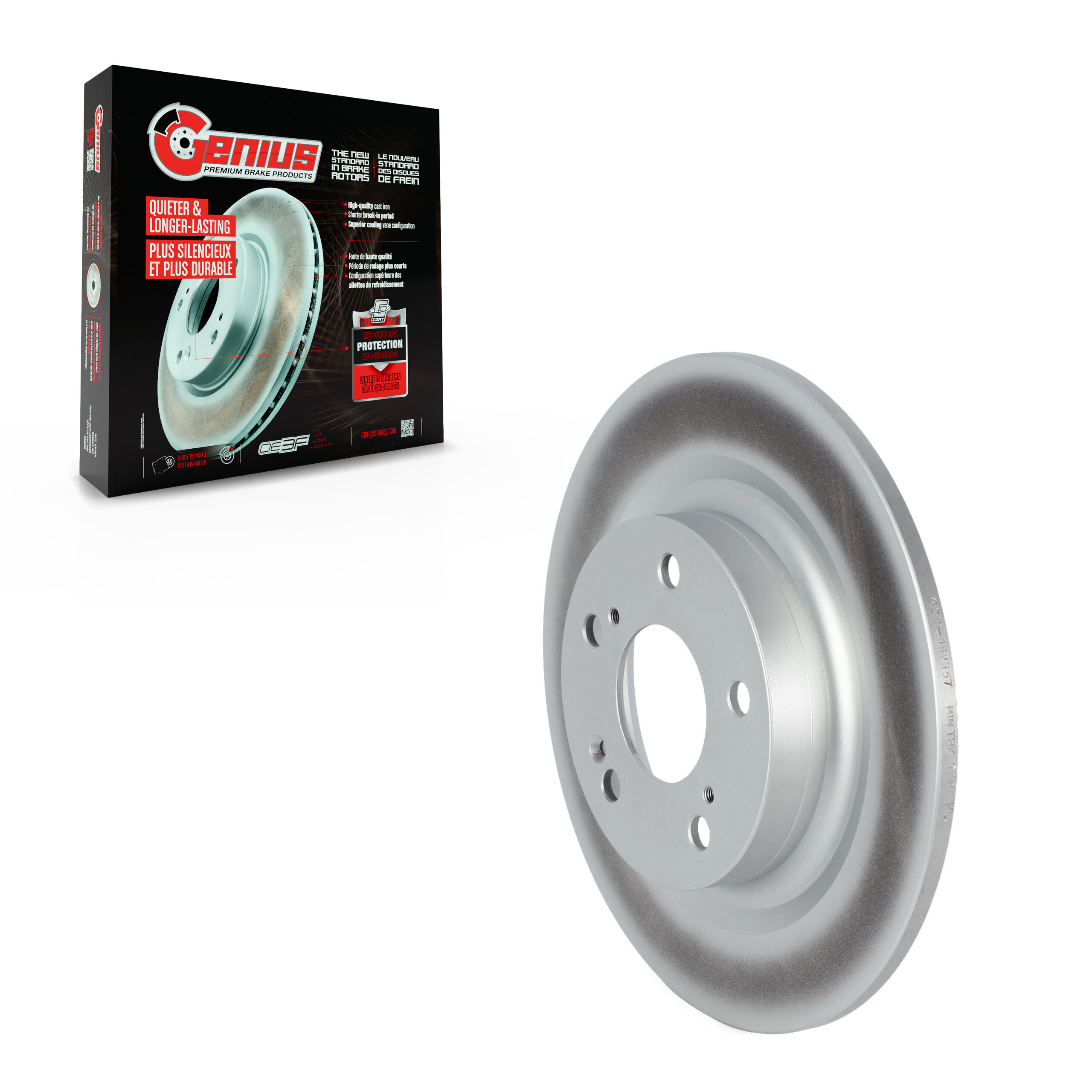 Genius - GCR-982357 - Rear Disc Brake Rotor