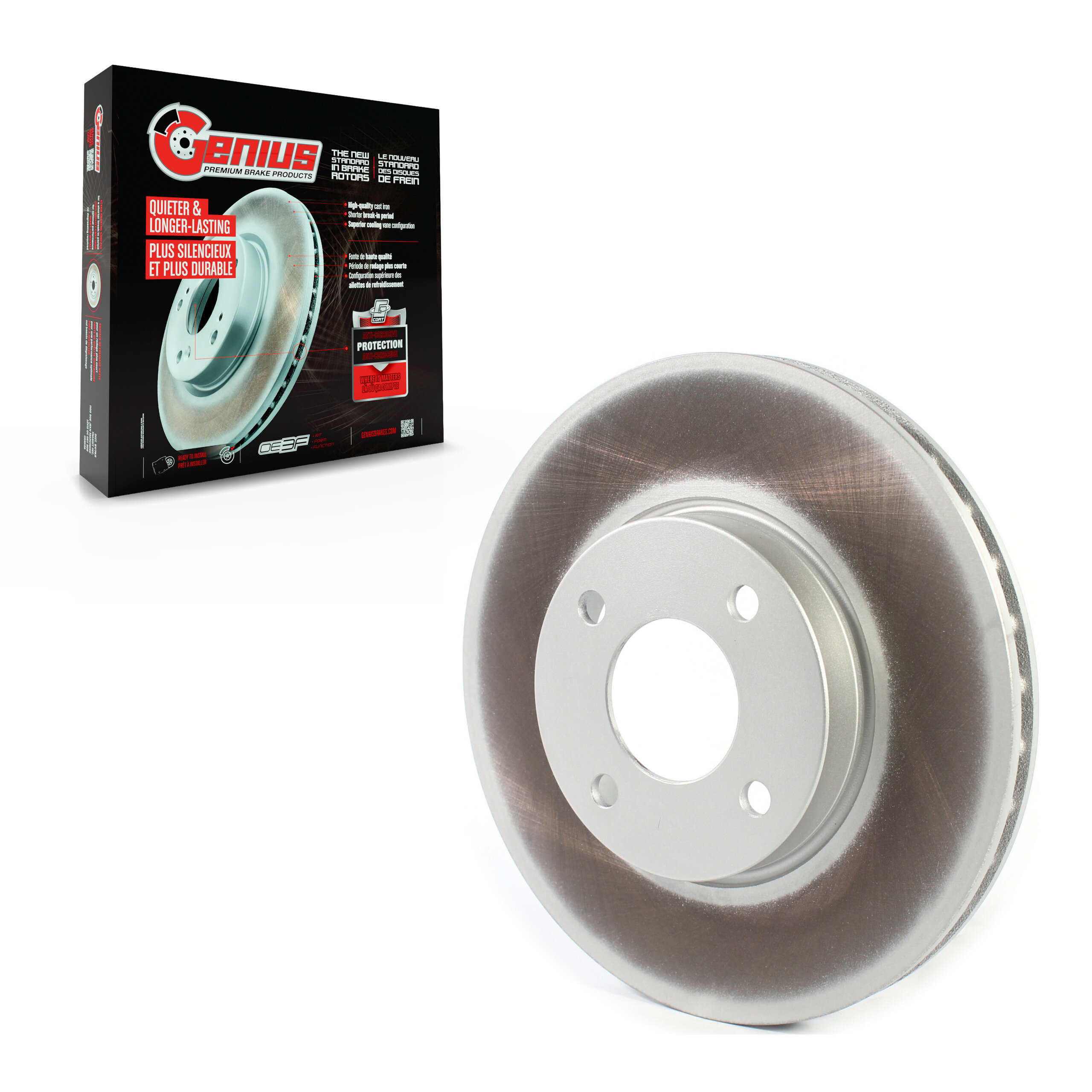 Genius - GCR-982407 - Front Disc Brake Rotor