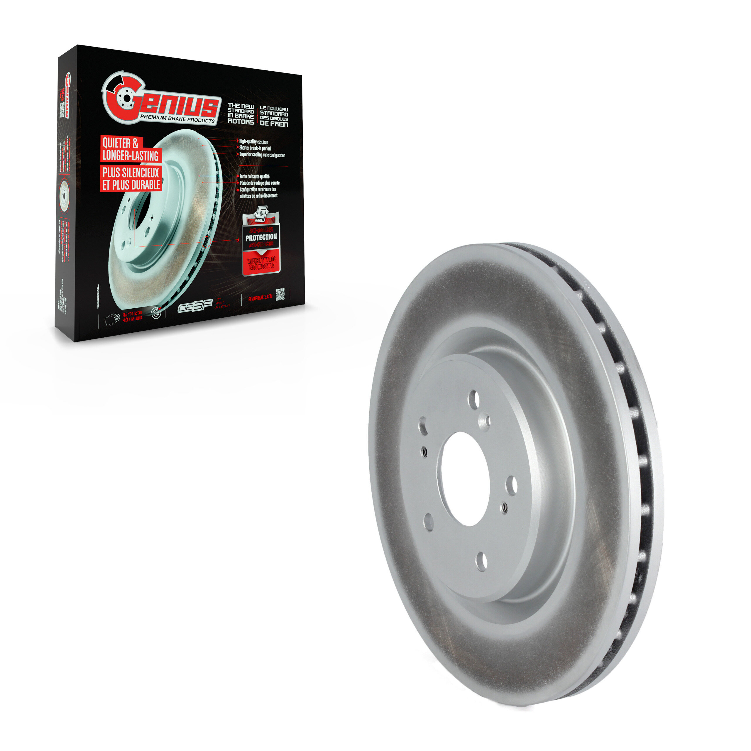 Genius - GCR-982435 - Front Disc Brake Rotor