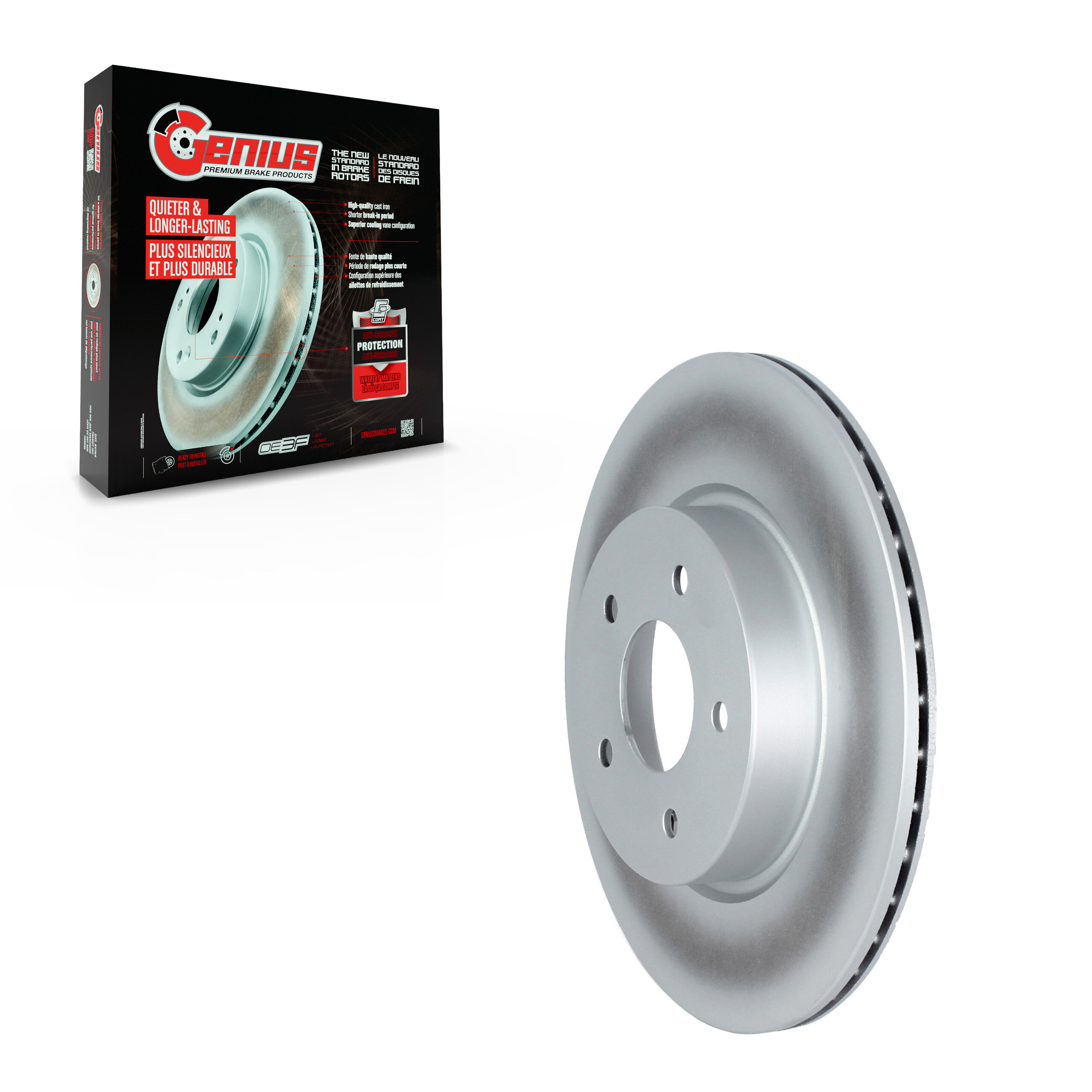Genius - GCR-982436 - Rear Disc Brake Rotor