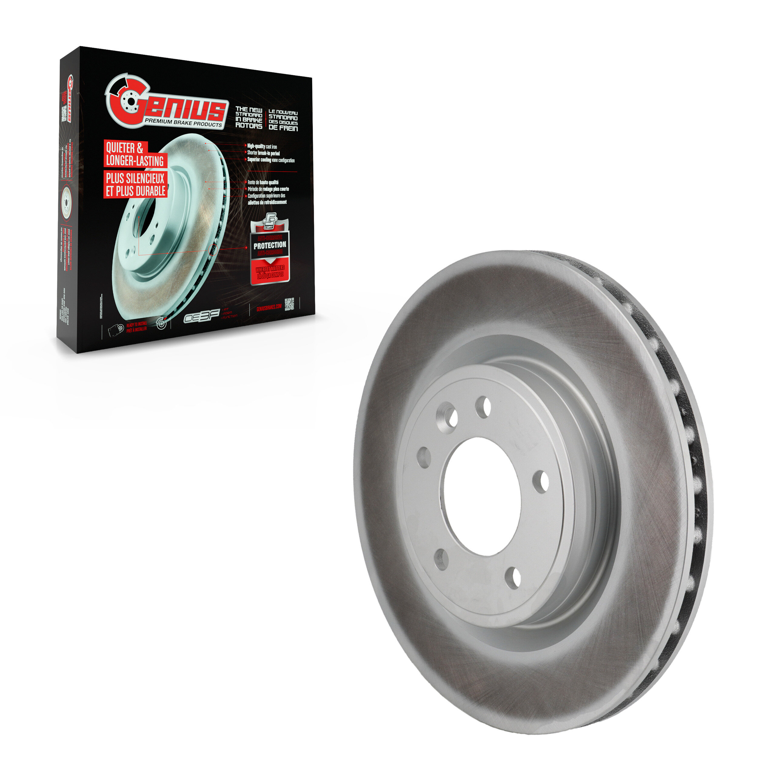 Genius - GCR-982437 - Rear Disc Brake Rotor