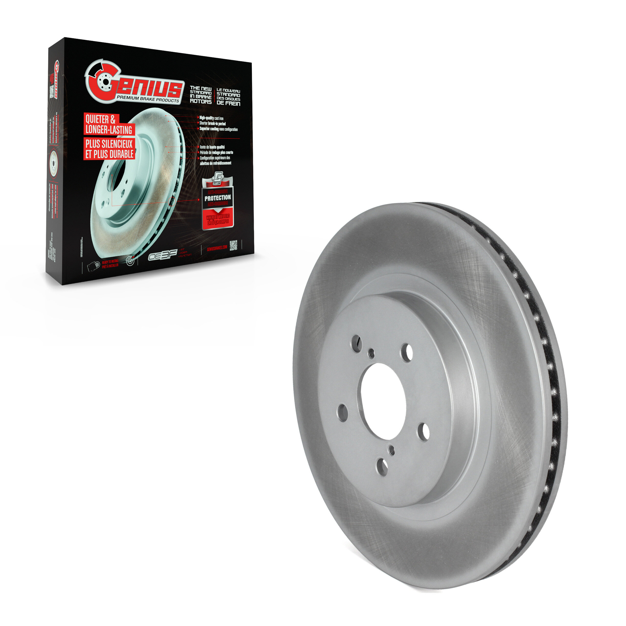 Genius - GCR-982487 - Front Disc Brake Rotor