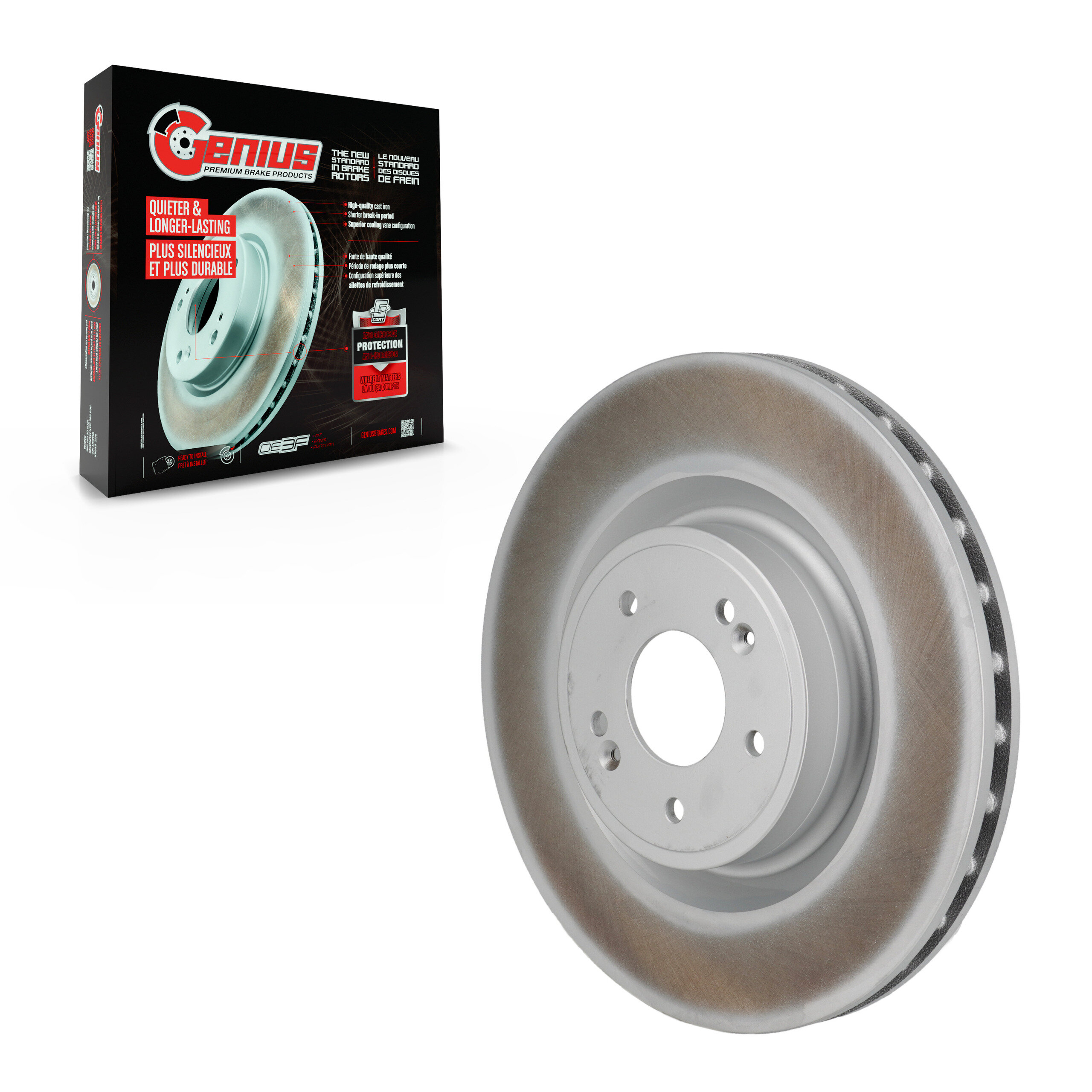 Genius - GCR-982547 - Front Disc Brake Rotor