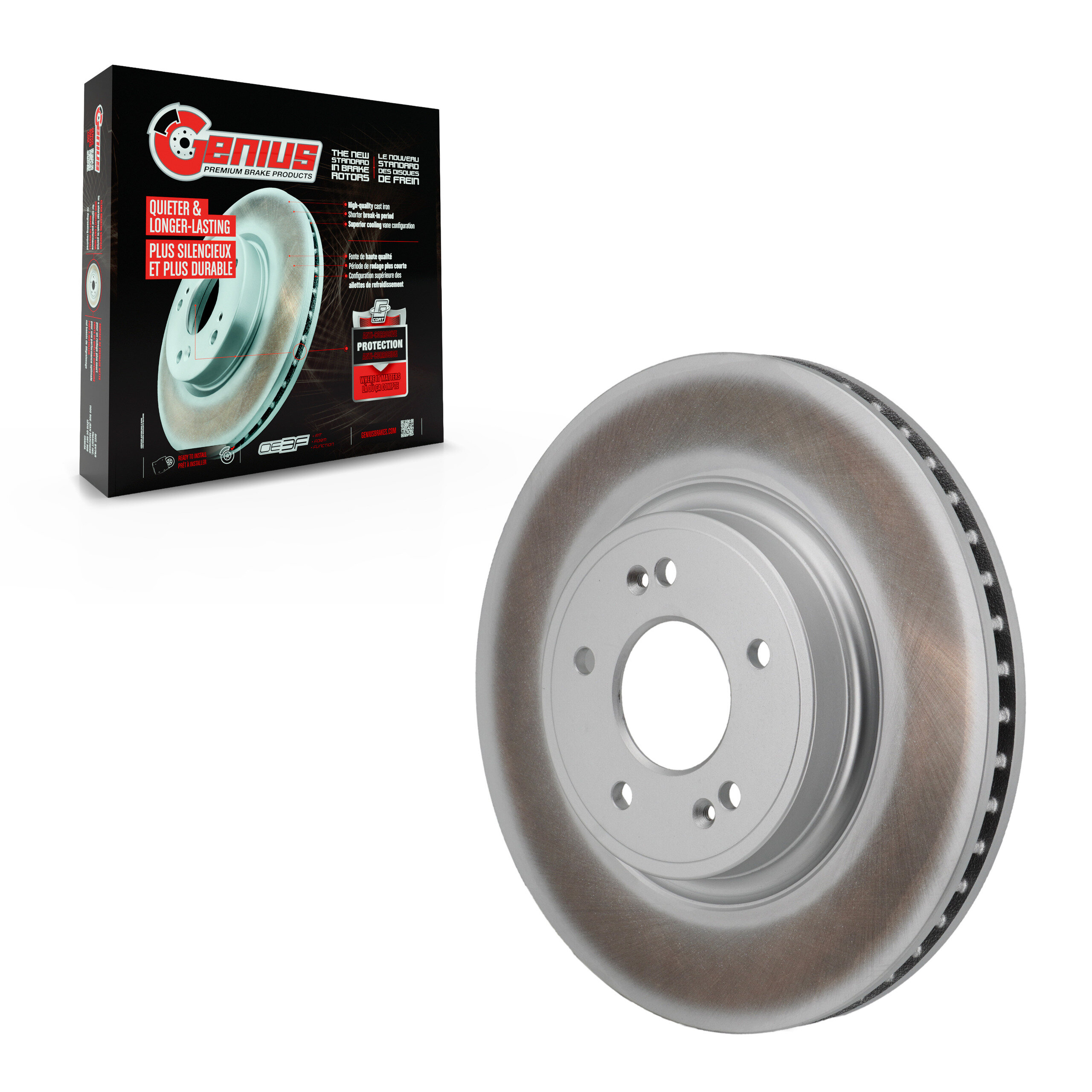 Genius - GCR-982549 - Front Disc Brake Rotor