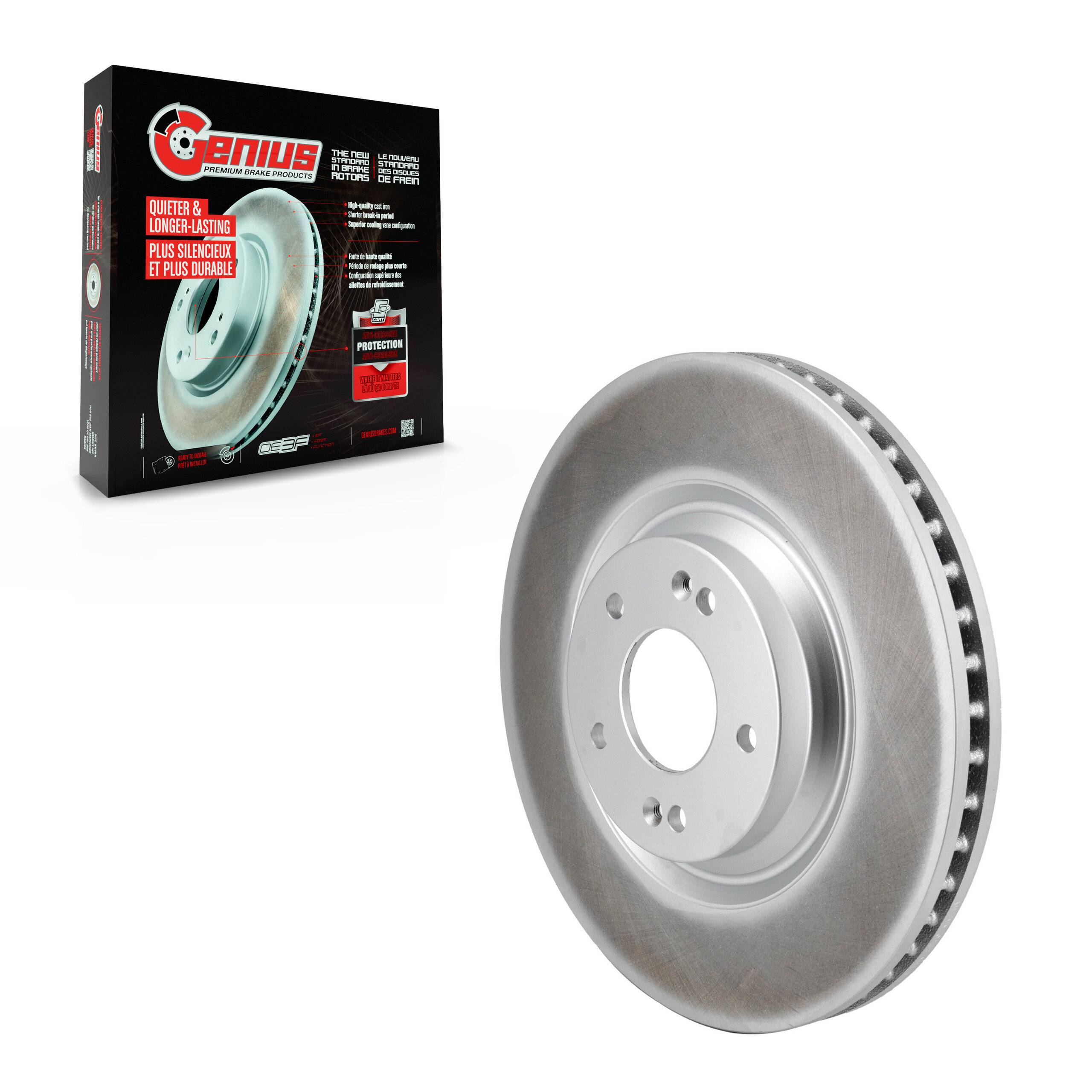 Genius - GCR-982565 - Front Disc Brake Rotor