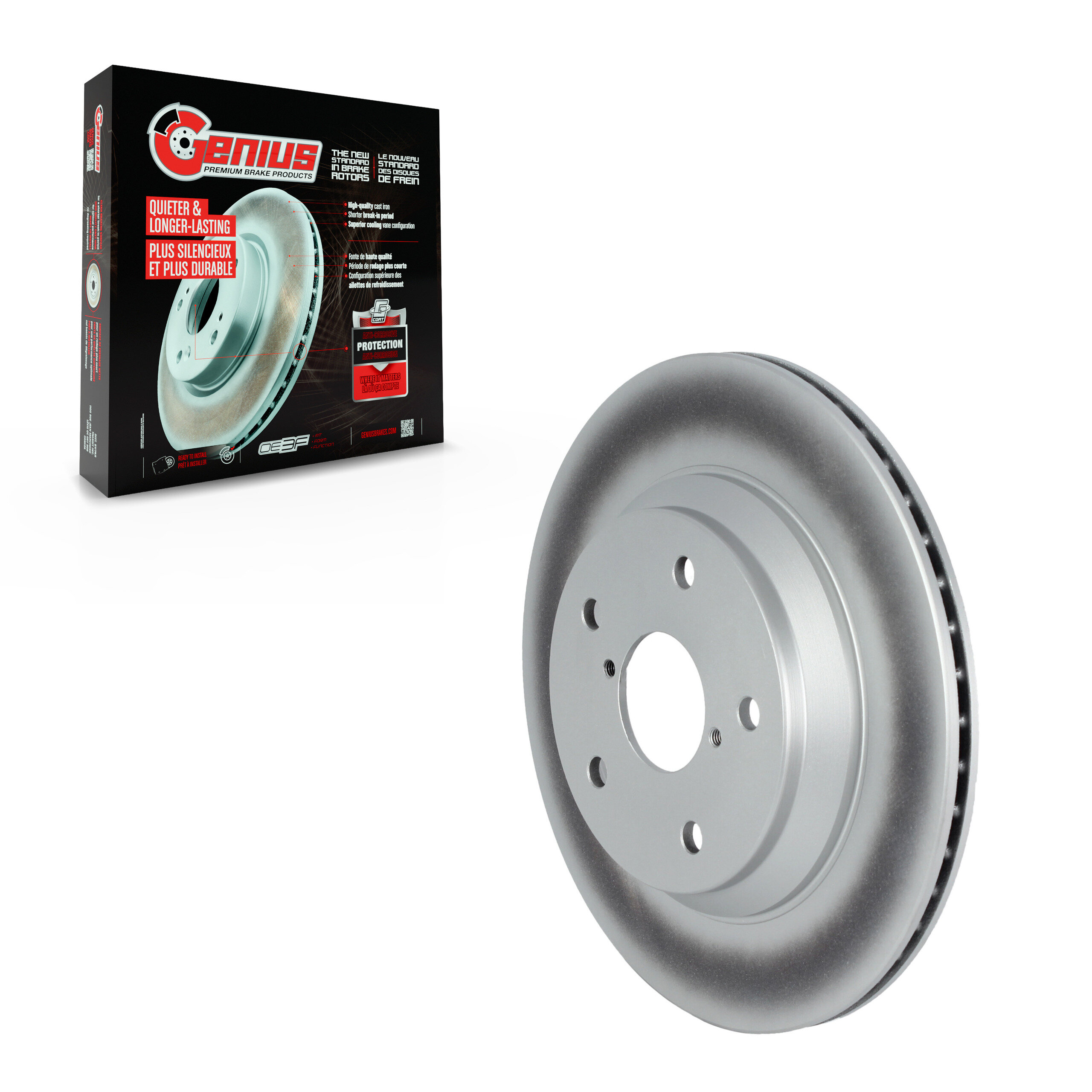 Genius - GCR-982566 - Rear Disc Brake Rotor