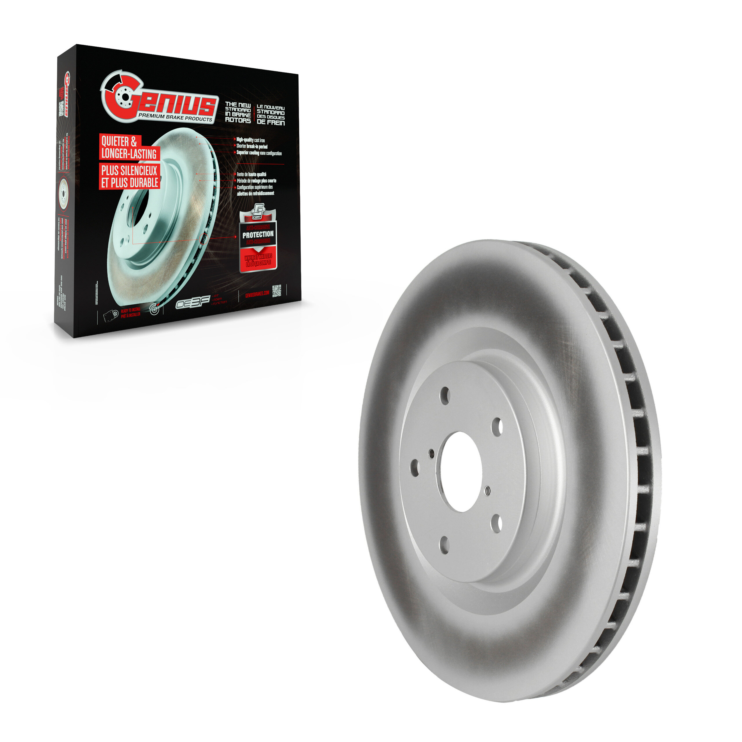Genius - GCR-982570 - Front Disc Brake Rotor