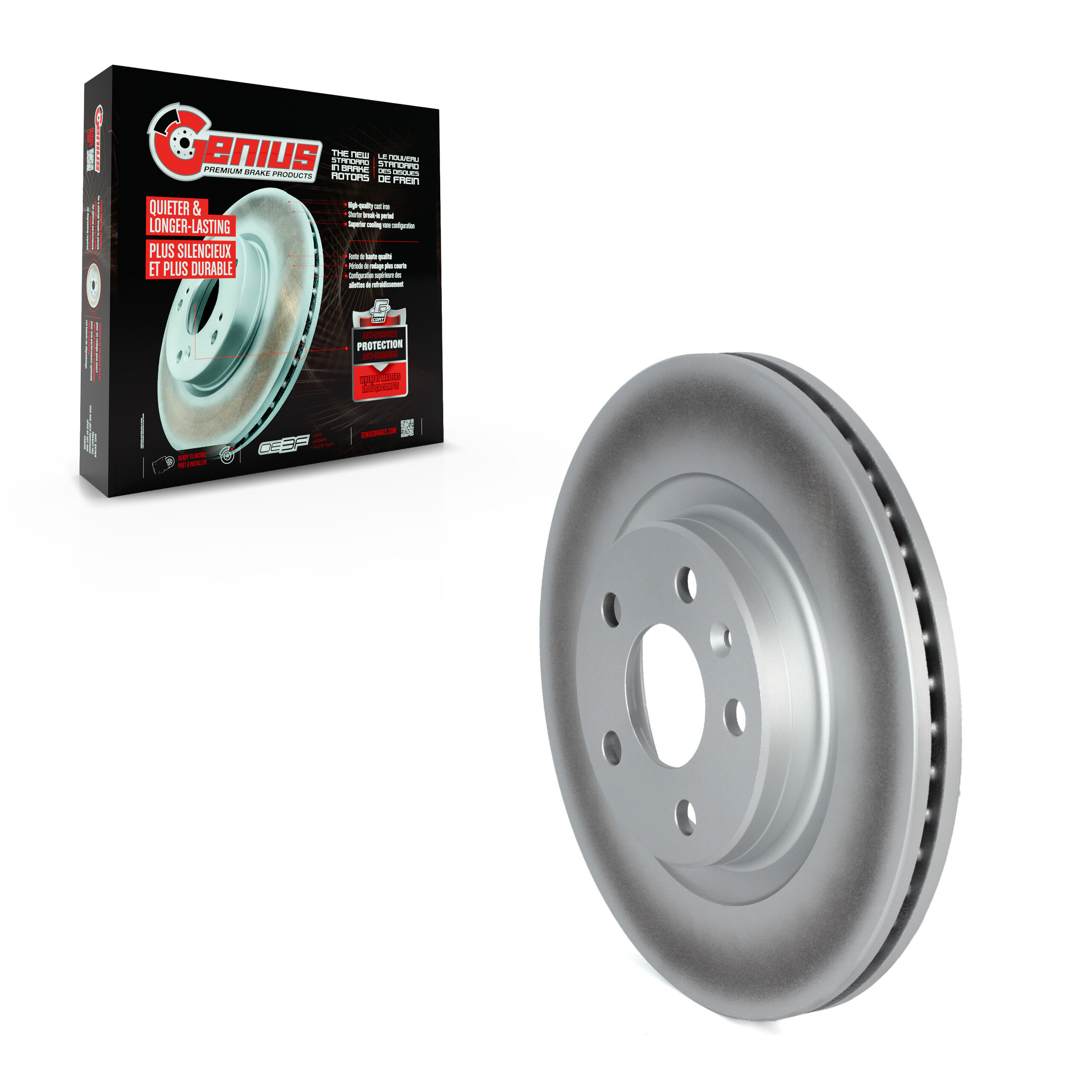 Genius - GCR-982591 - Front Disc Brake Rotor