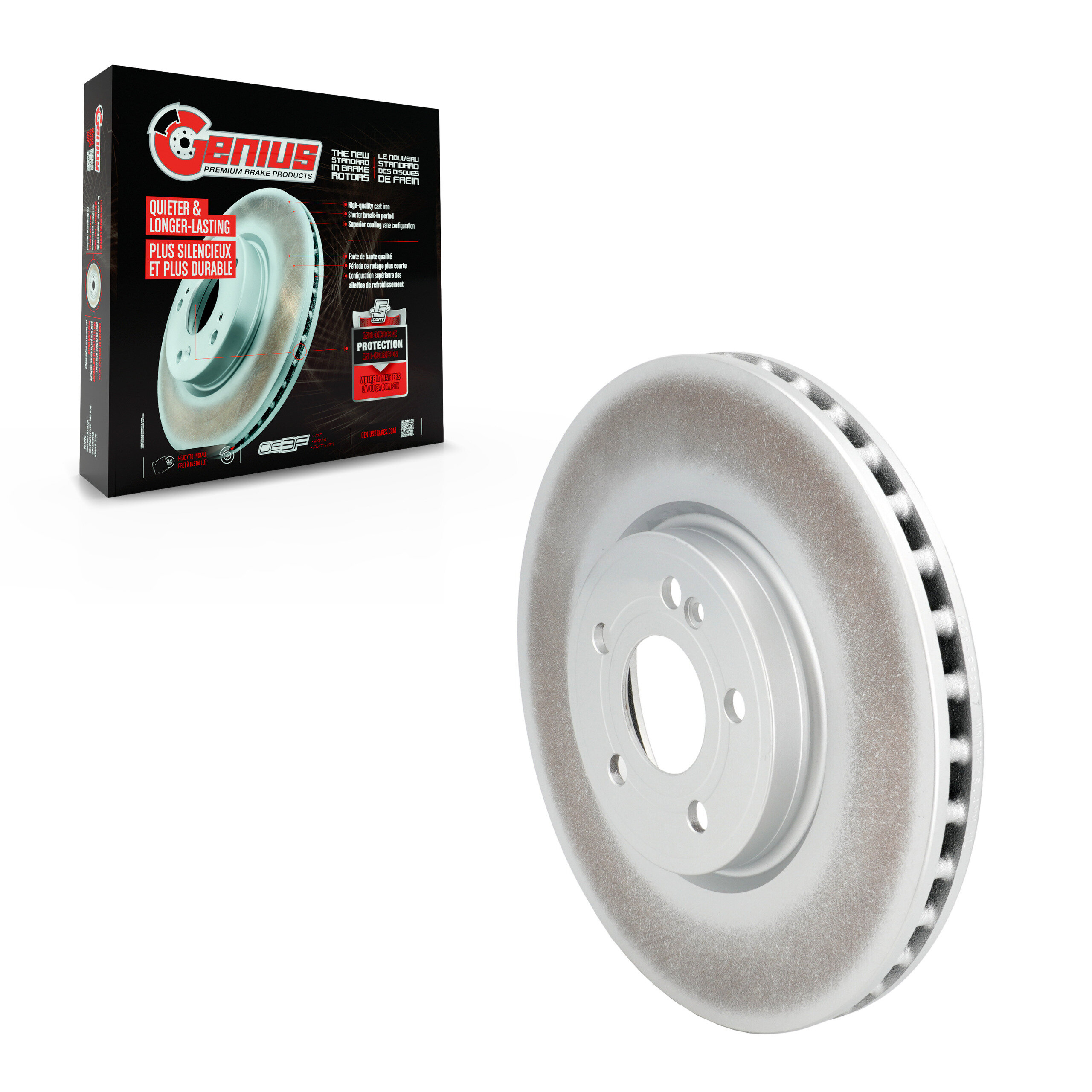 Genius - GCR-982607 - Front Disc Brake Rotor