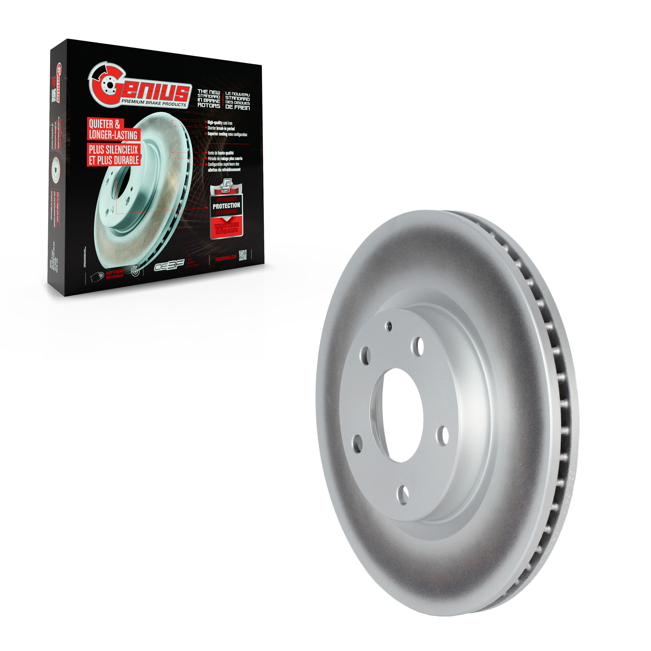 Genius - GCR-982611 - Front Disc Brake Rotor