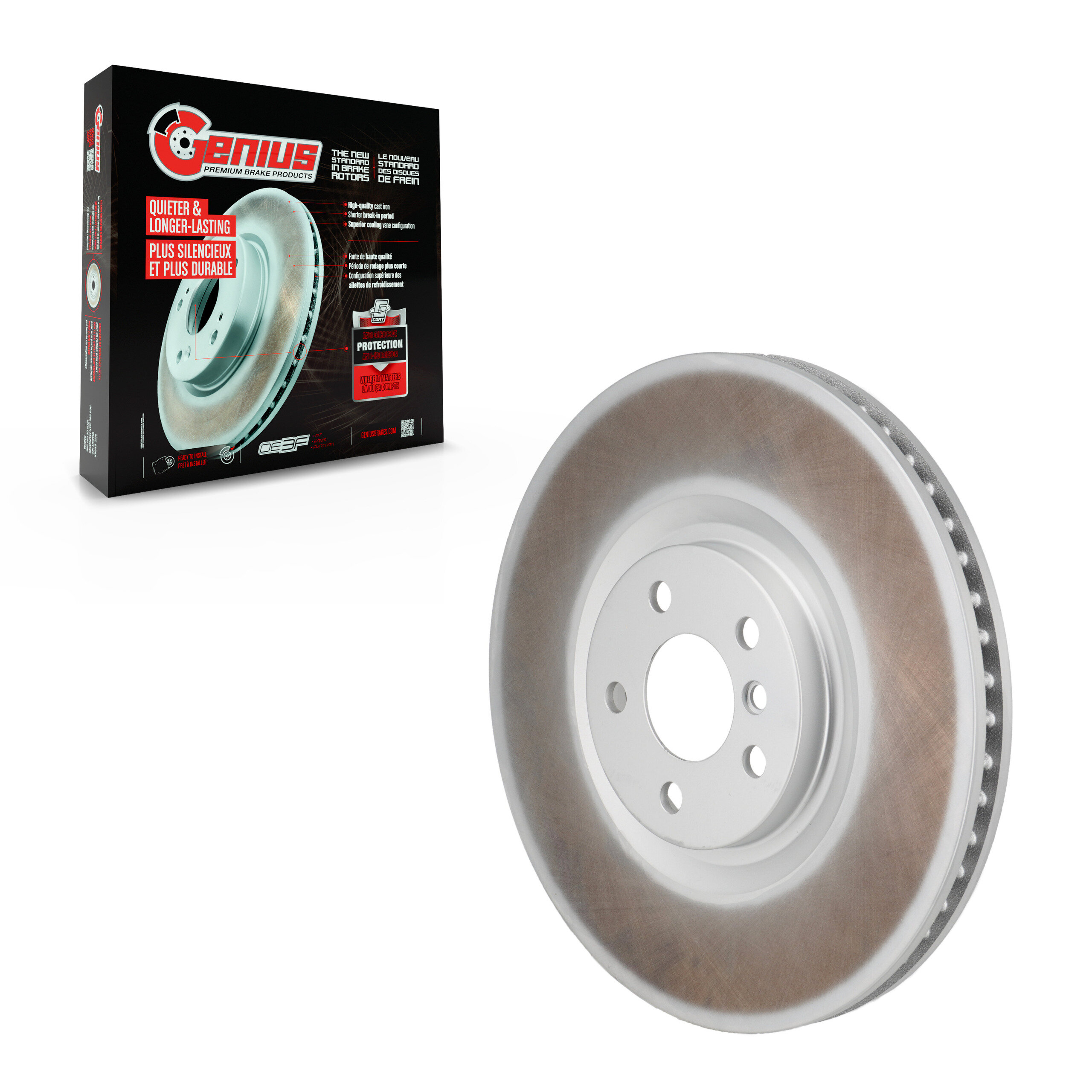 Genius - GCR-982619 - Front Left Disc Brake Rotor