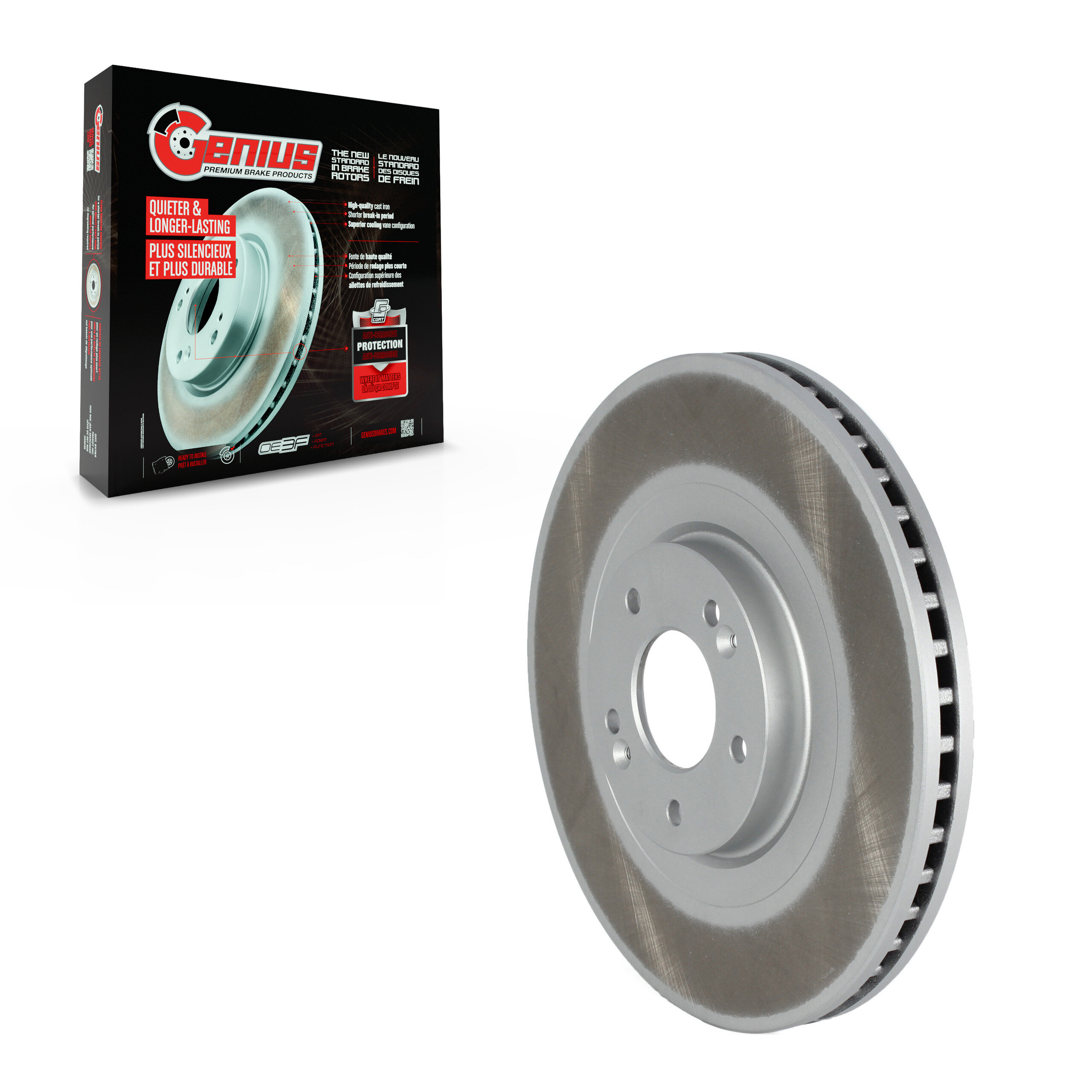 Genius - GCR-982624 - Front Disc Brake Rotor