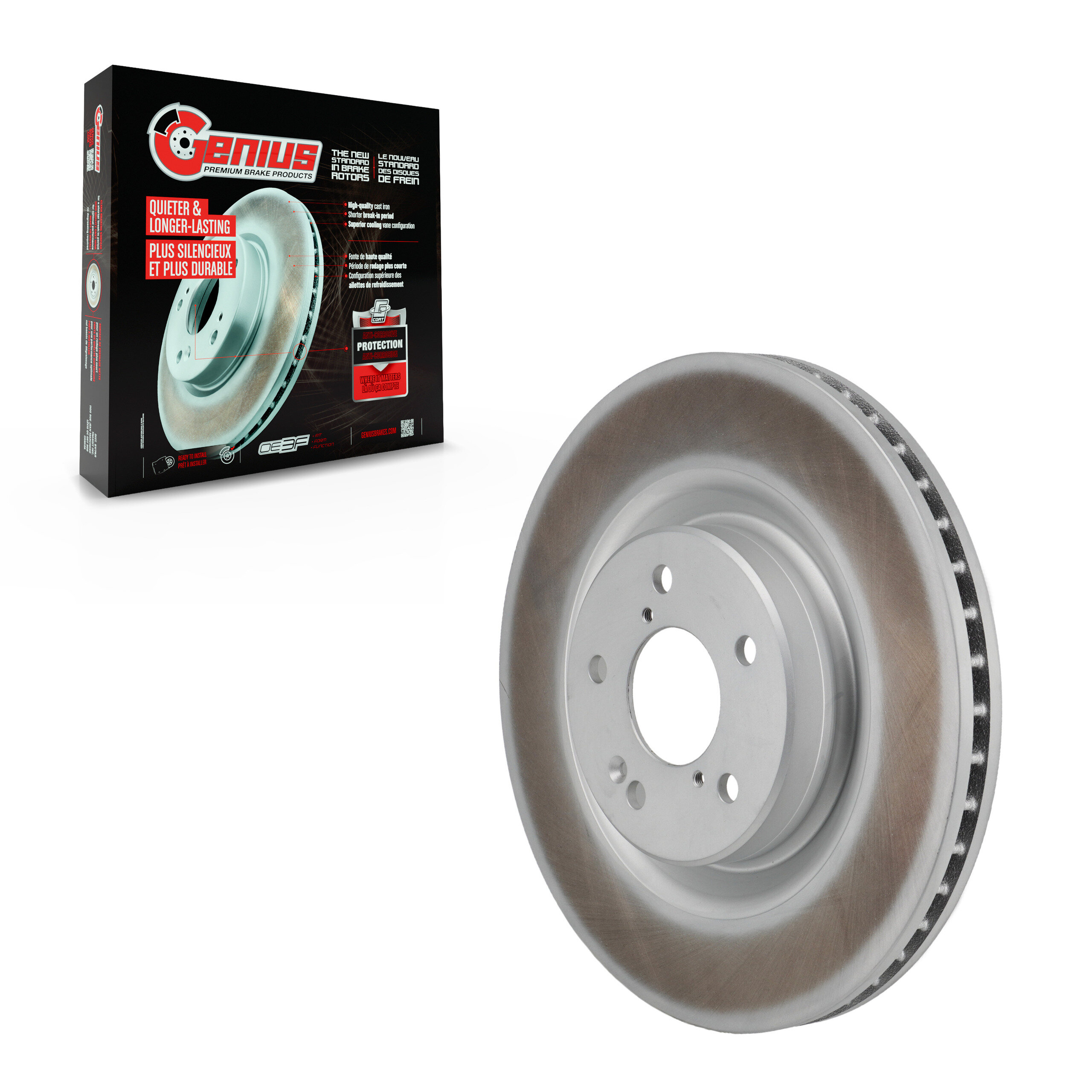 Genius - GCR-982822 - Front Disc Brake Rotor