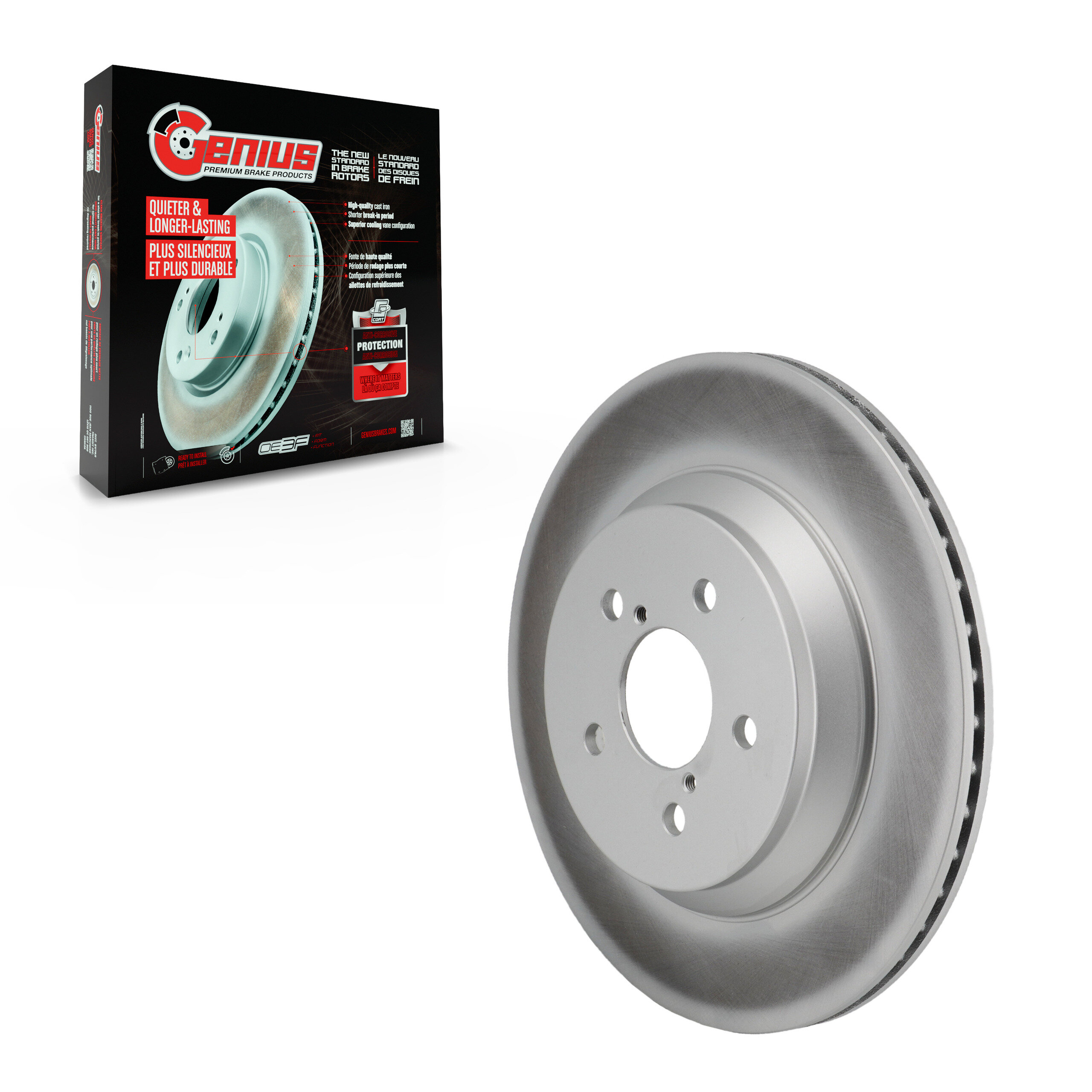 Genius - GCR-982855 - Rear Disc Brake Rotor