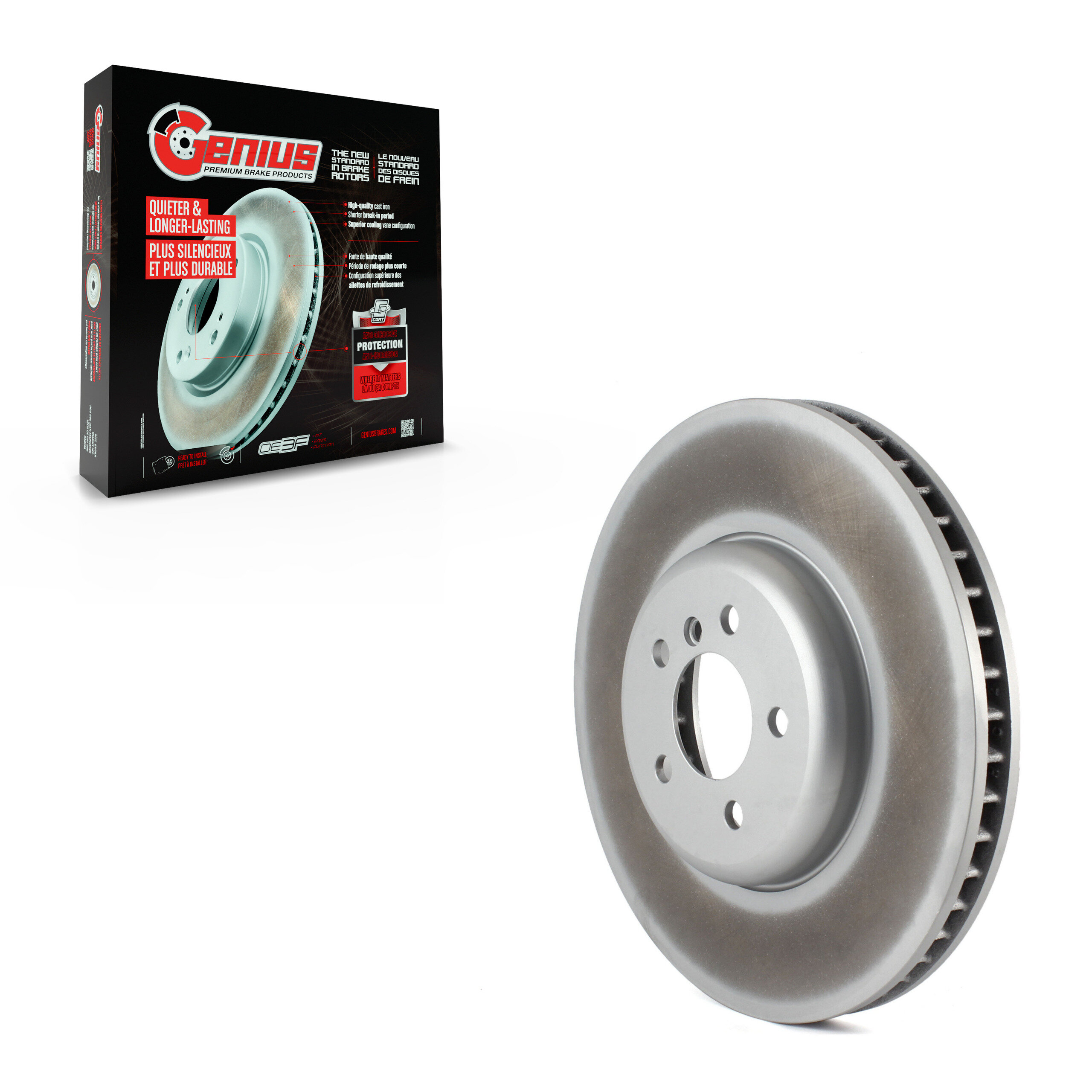 Genius - GCR-G8247 - Front Left Disc Brake Rotor