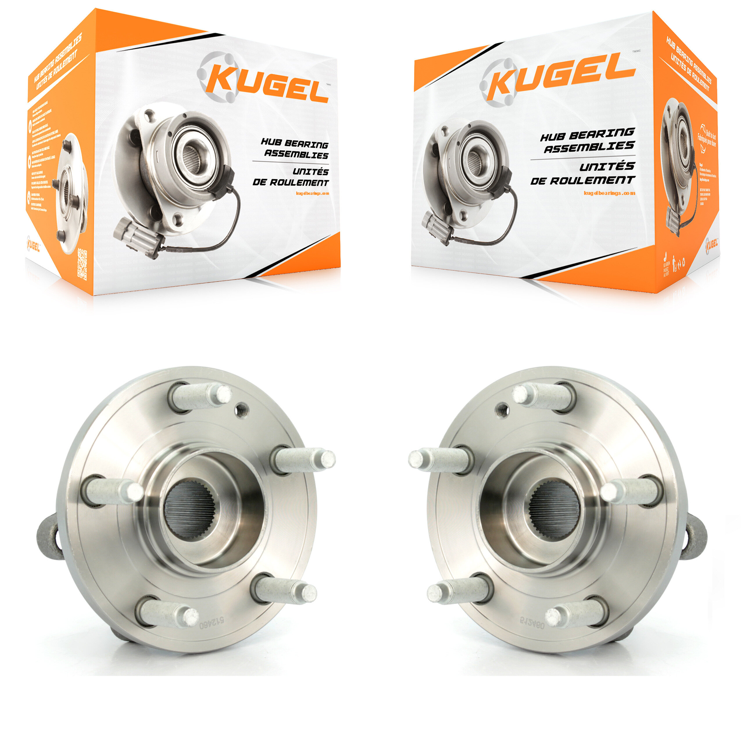 Kugel - K70-100241 - Front Wheel Bearing and Hub Assembly Kits