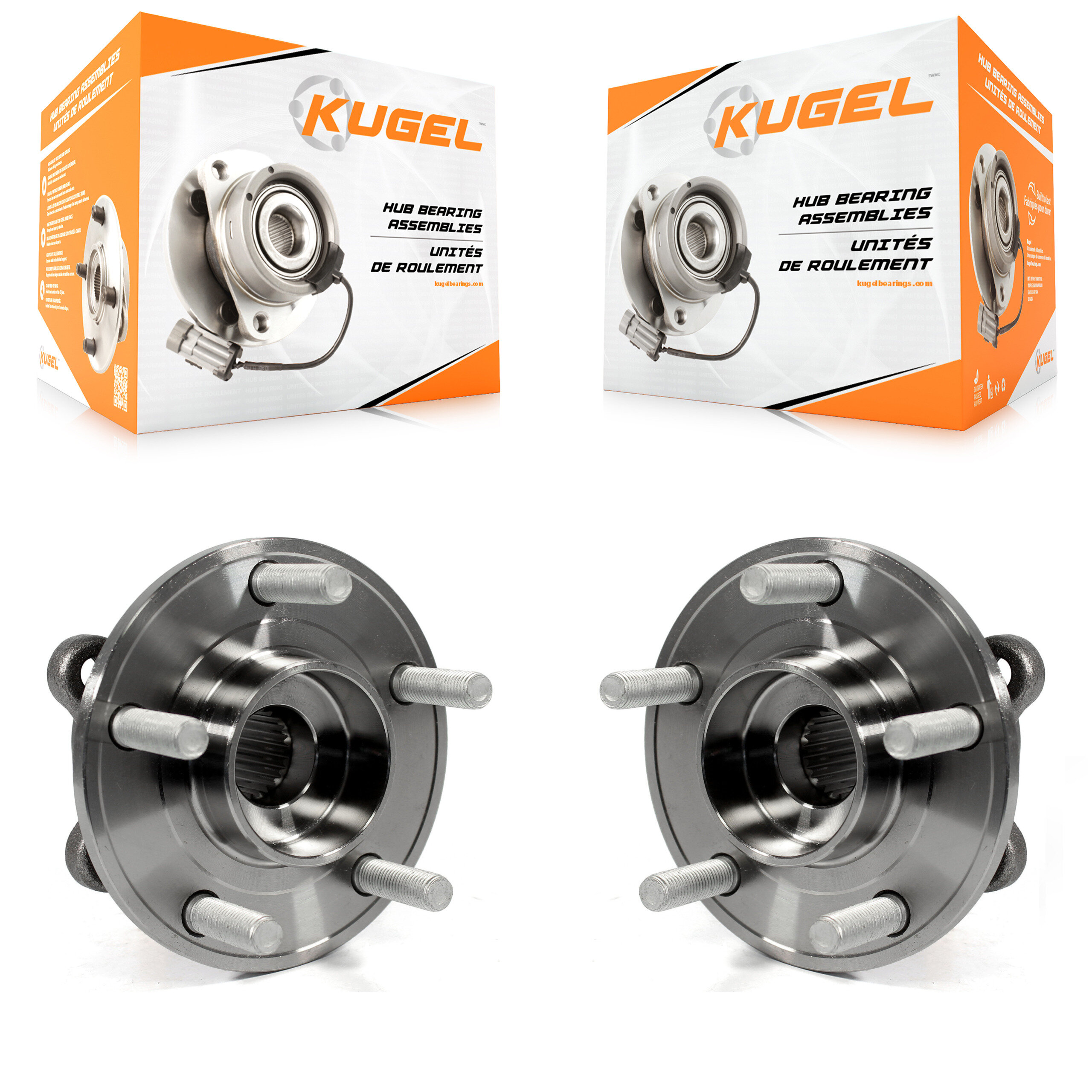 Kugel - K70-100242 - Front Wheel Bearing and Hub Assembly Kits