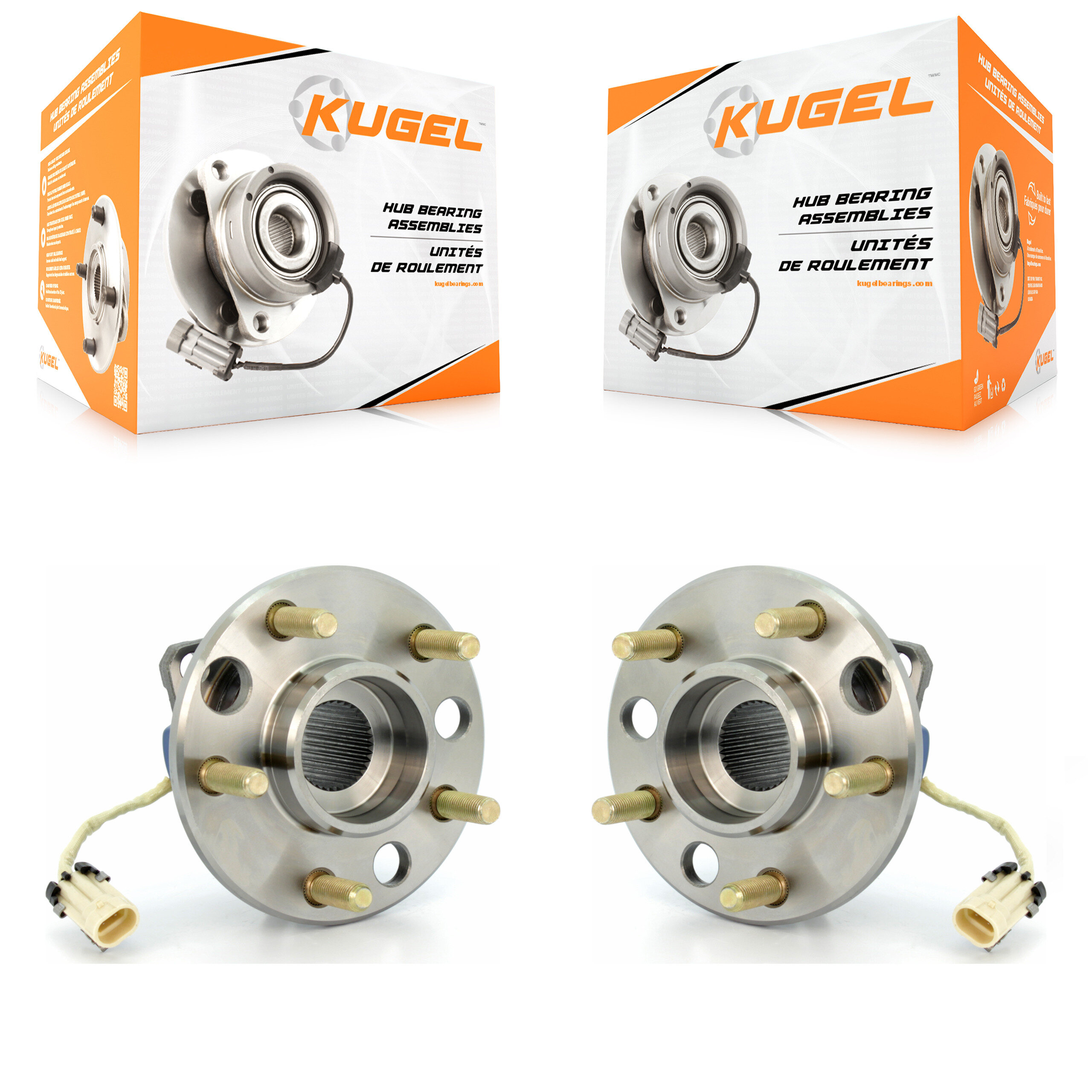 Kugel - K70-100249 - Front Wheel Bearing and Hub Assembly Kits