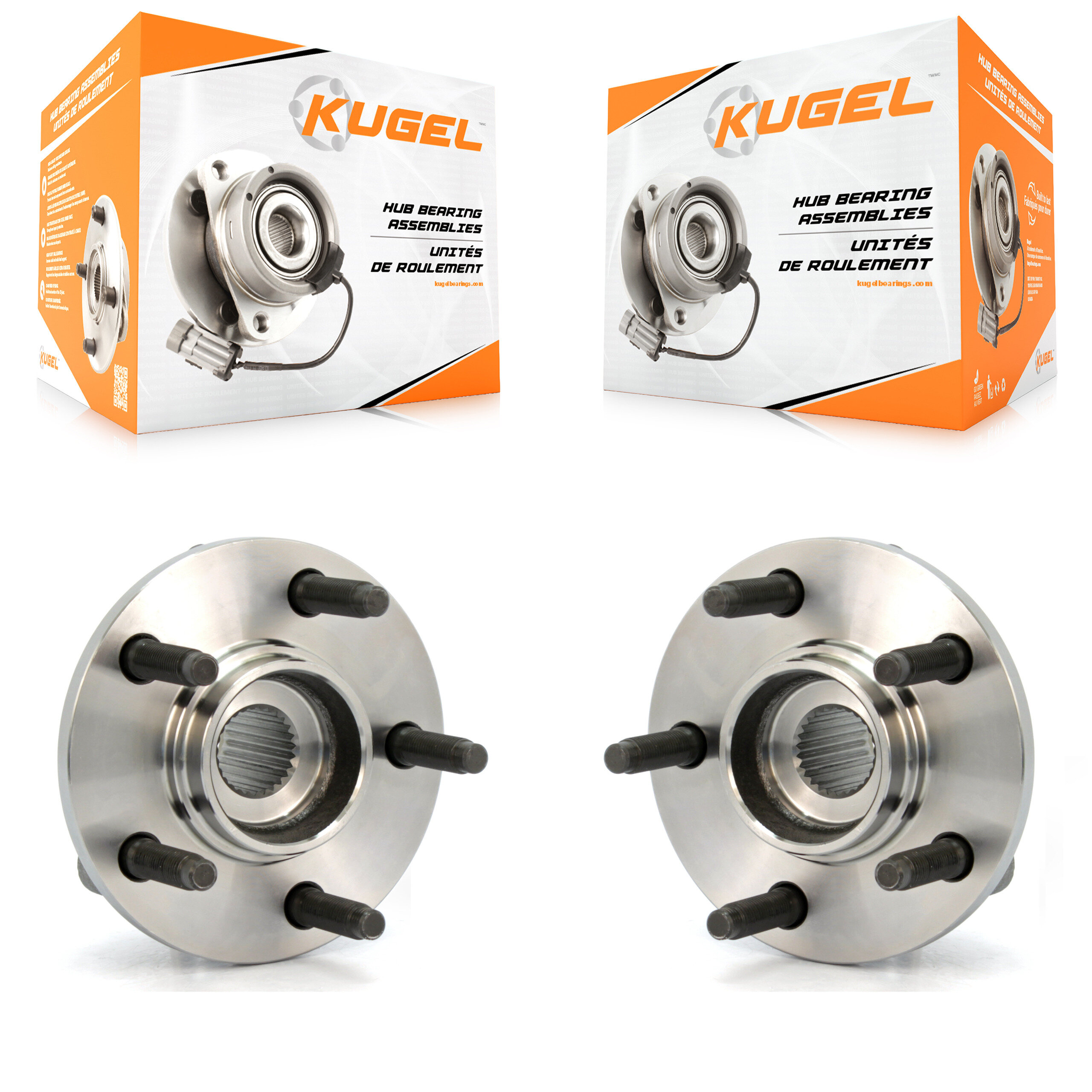 Kugel - K70-100251 - Front Wheel Bearing and Hub Assembly Kits