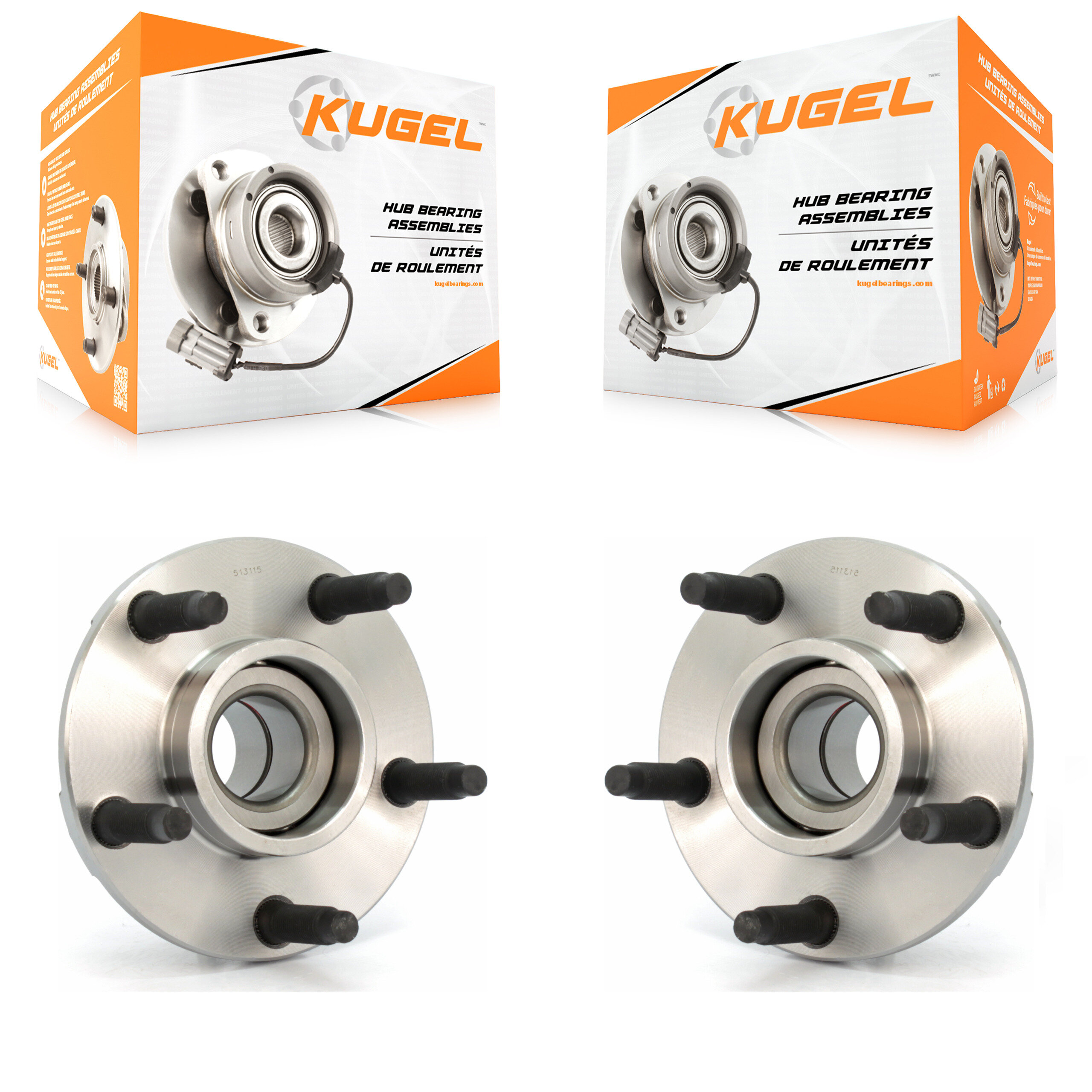 Kugel - K70-100252 - Front Wheel Bearing and Hub Assembly Kits