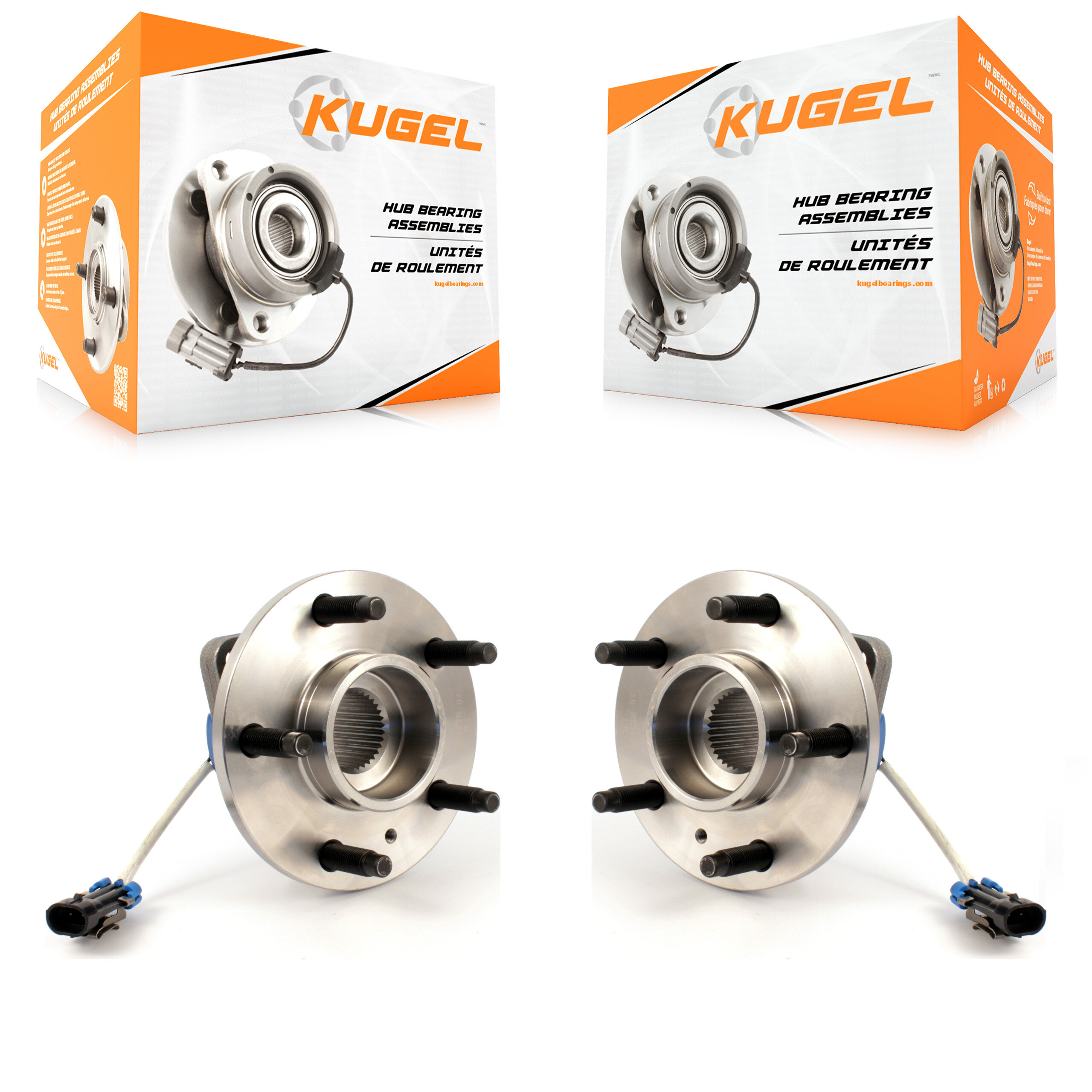 Kugel - K70-100254 - Front Wheel Bearing and Hub Assembly Kits