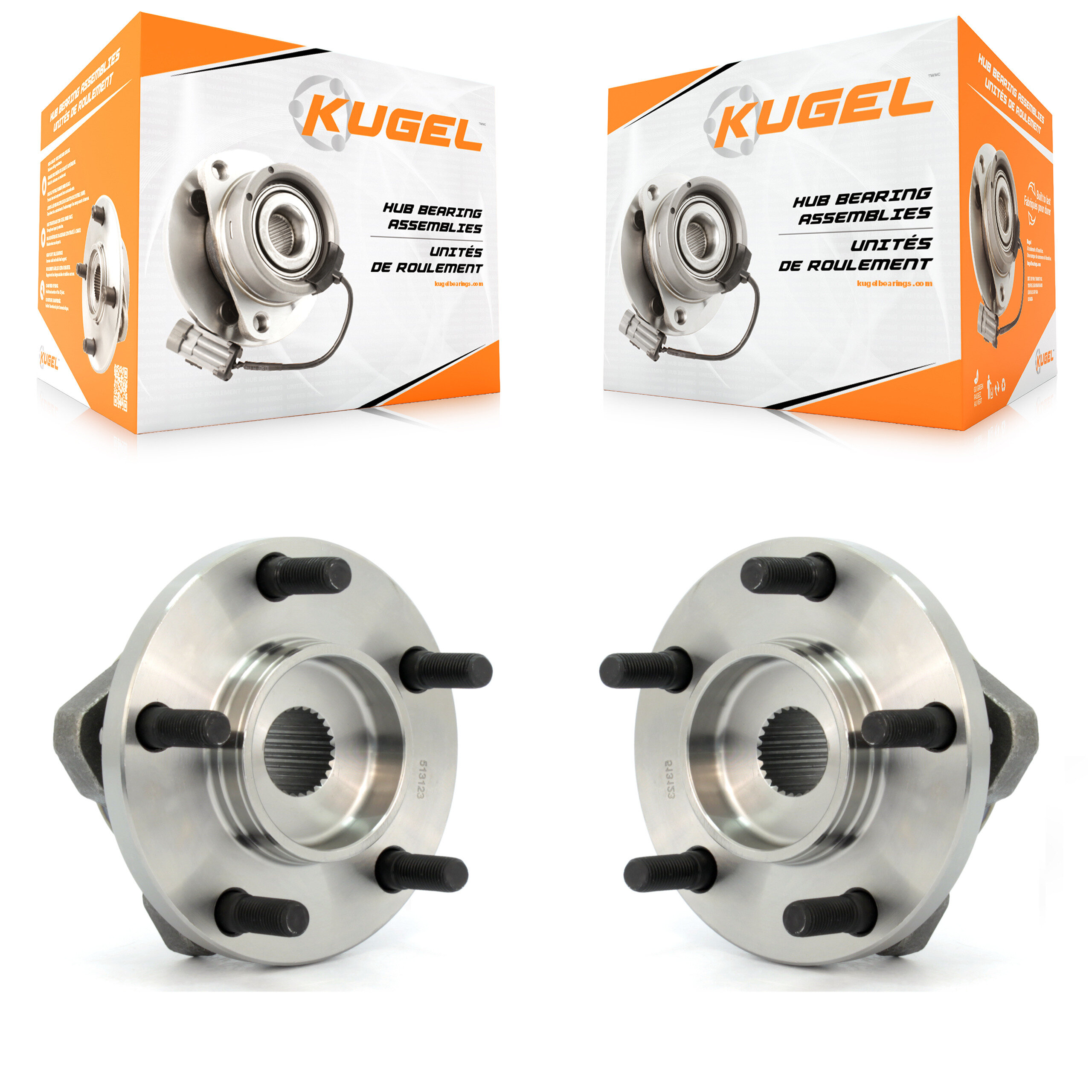 Kugel - K70-100256 - Front Wheel Bearing and Hub Assembly Kits