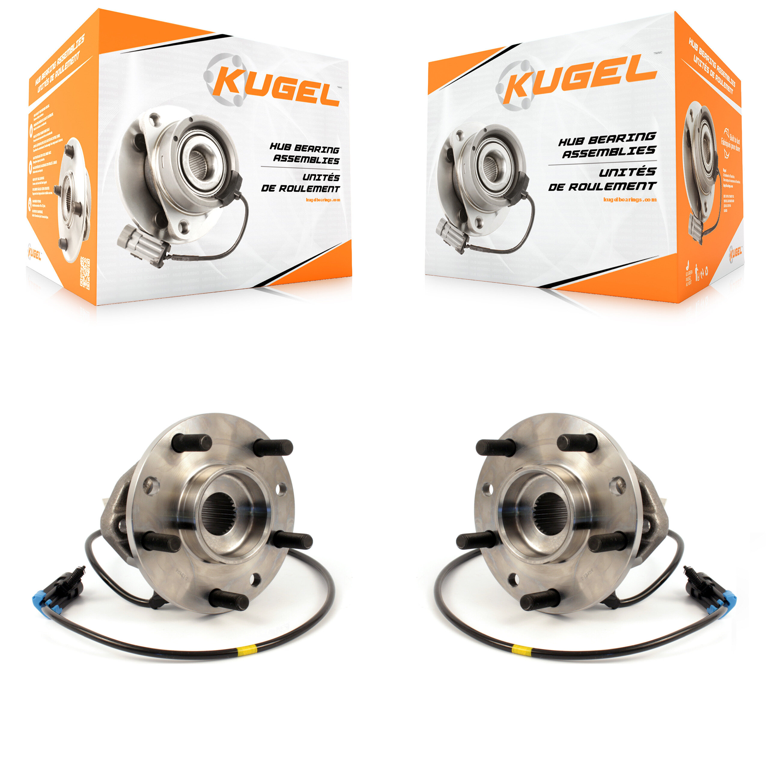 Kugel - K70-100257 - Front Wheel Bearing and Hub Assembly Kits