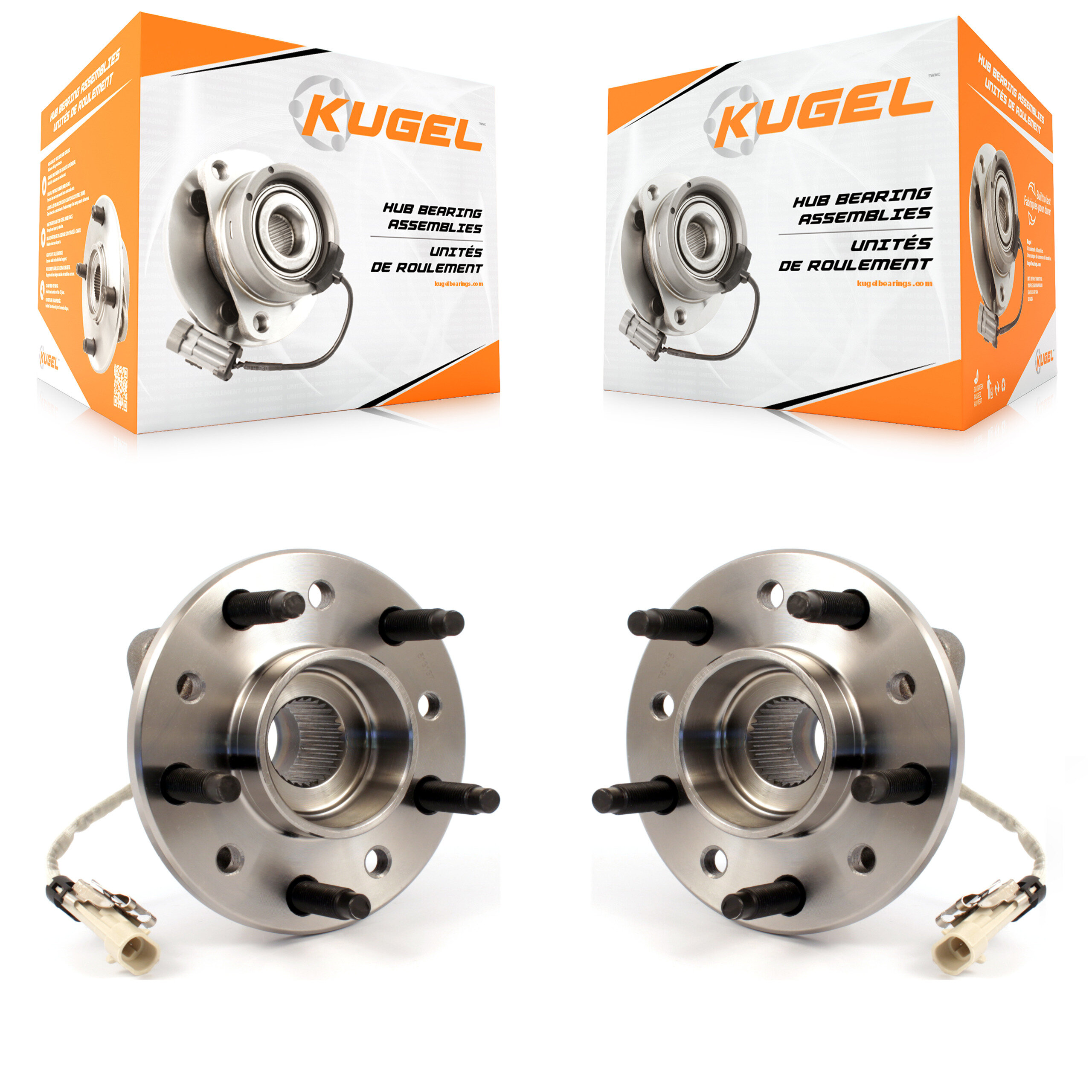 Kugel - K70-100259 - Front Wheel Bearing and Hub Assembly Kits