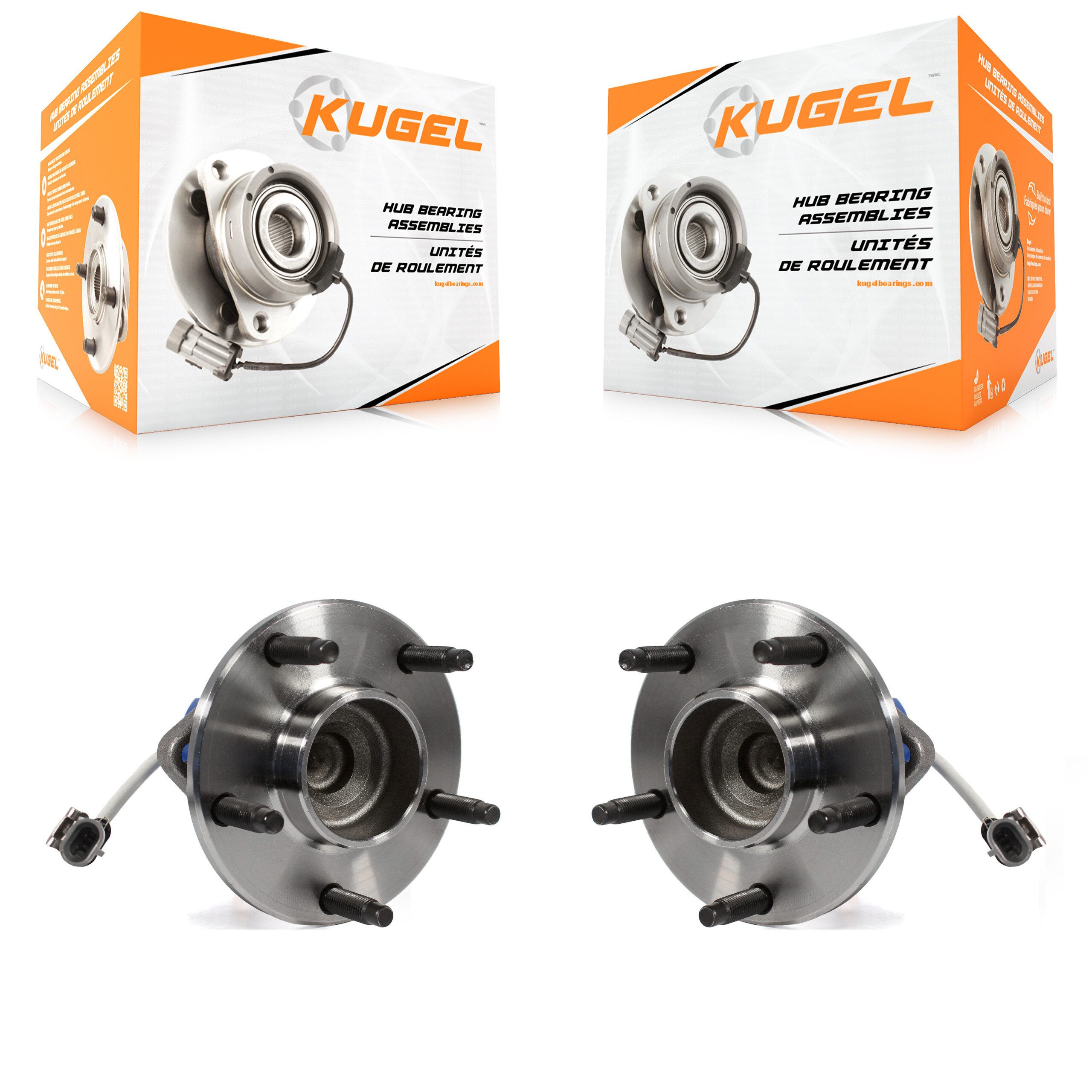 Kugel - K70-100260 - Front Wheel Bearing and Hub Assembly Kits