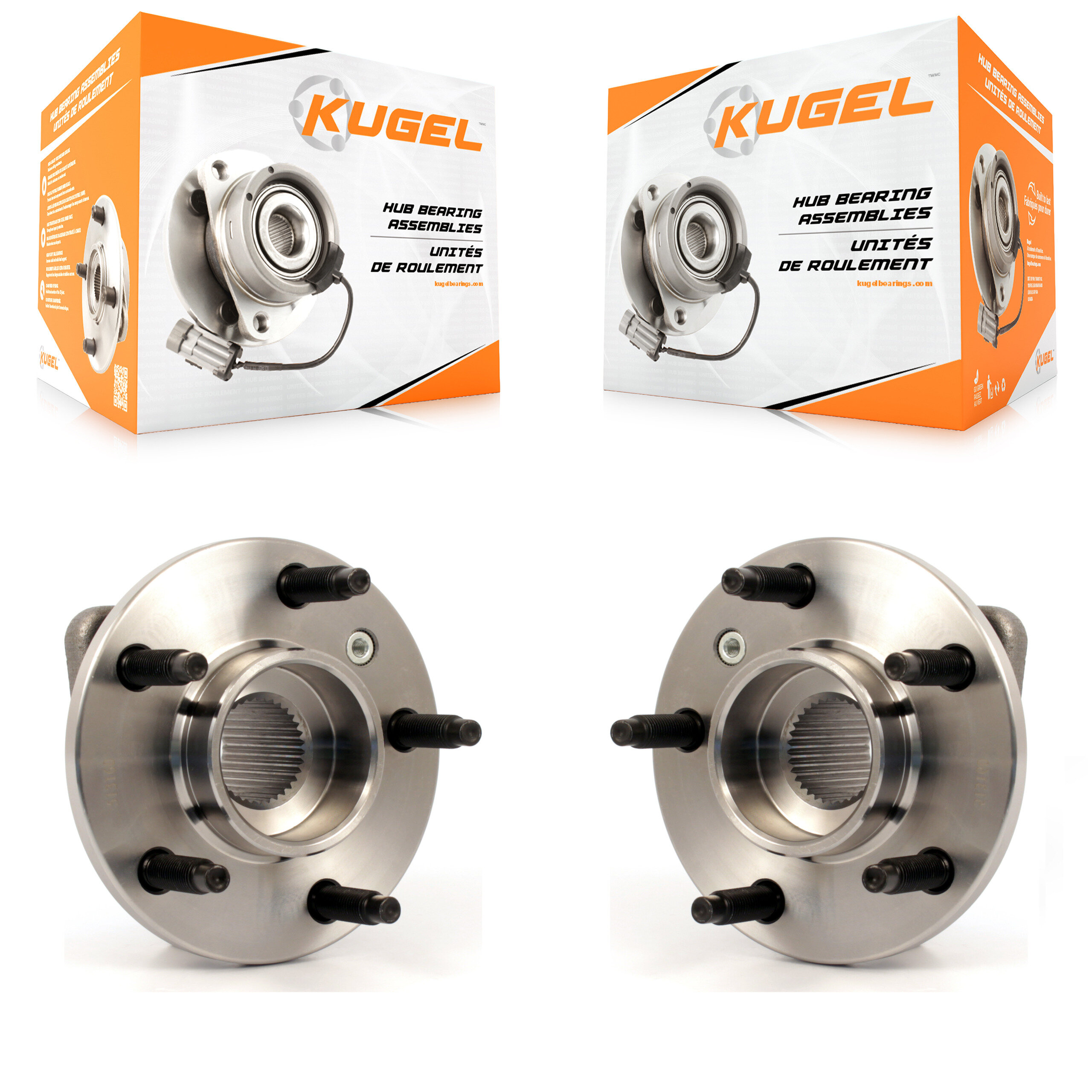 Kugel - K70-100265 - Front Wheel Bearing and Hub Assembly Kits