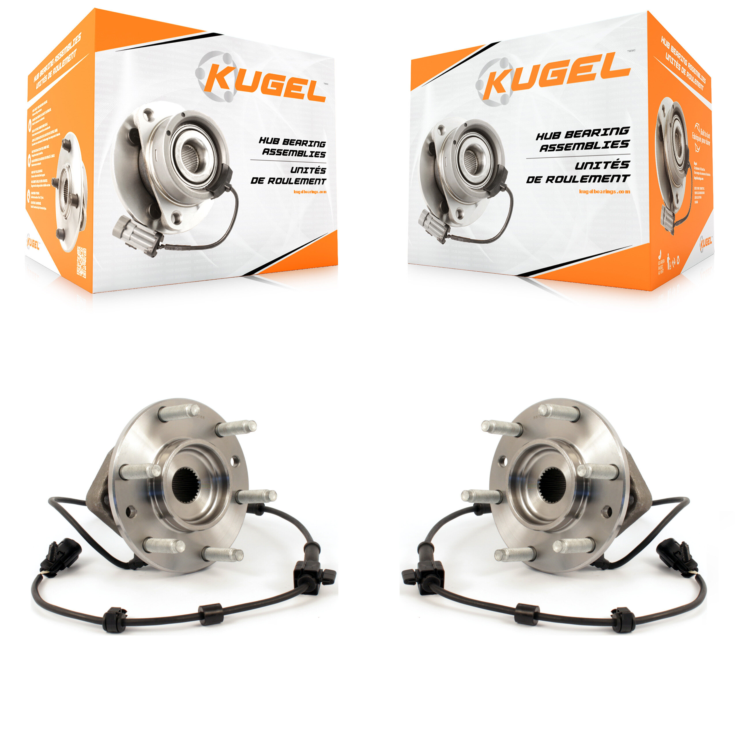 Kugel - K70-100272 - Front Wheel Bearing and Hub Assembly Kits