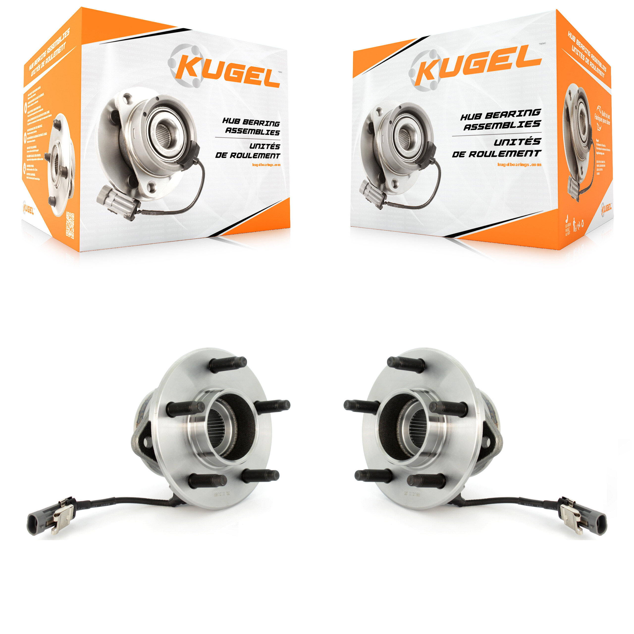 Kugel - K70-100273 - Front Wheel Bearing and Hub Assembly Kits