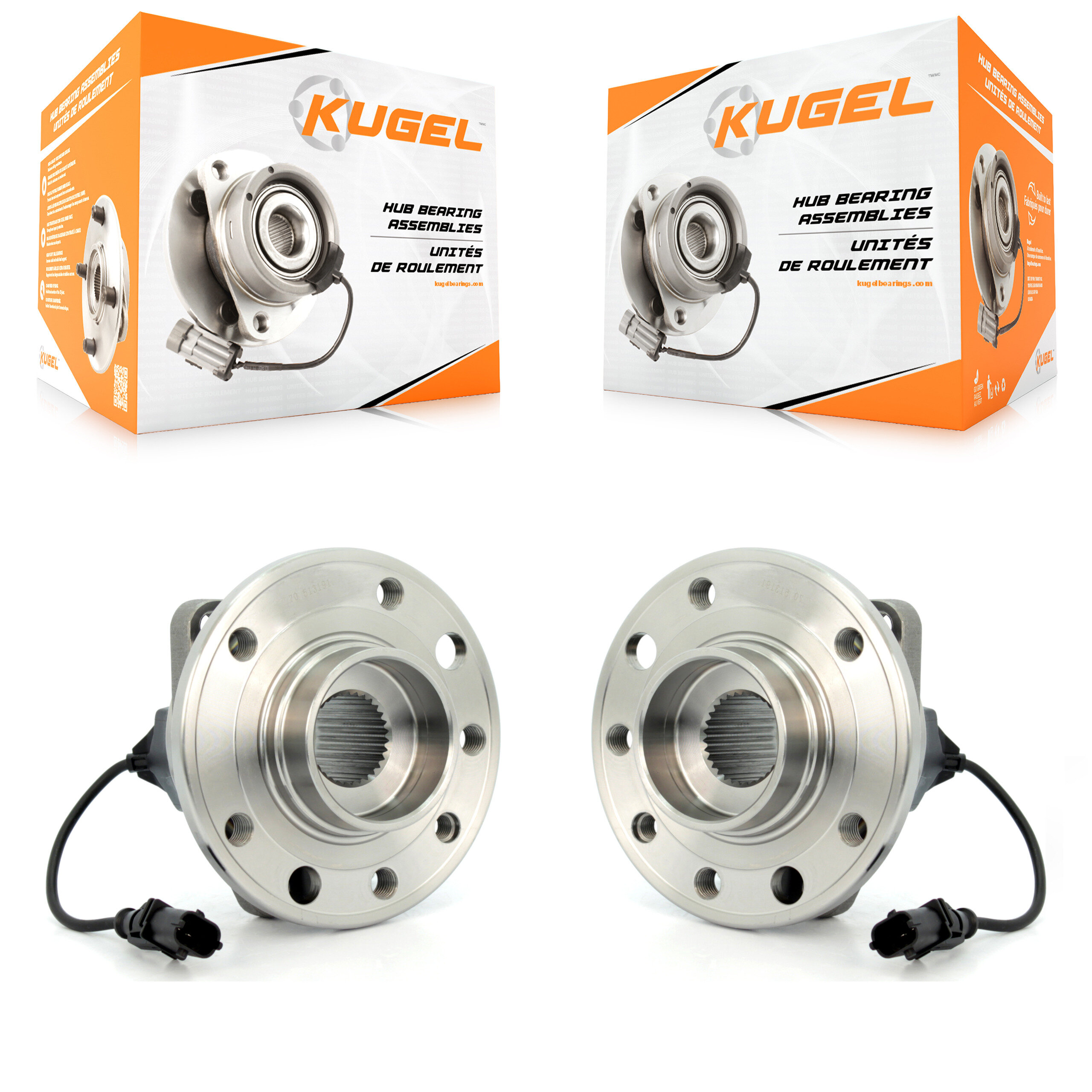 Kugel - K70-100275 - Front Wheel Bearing and Hub Assembly Kits