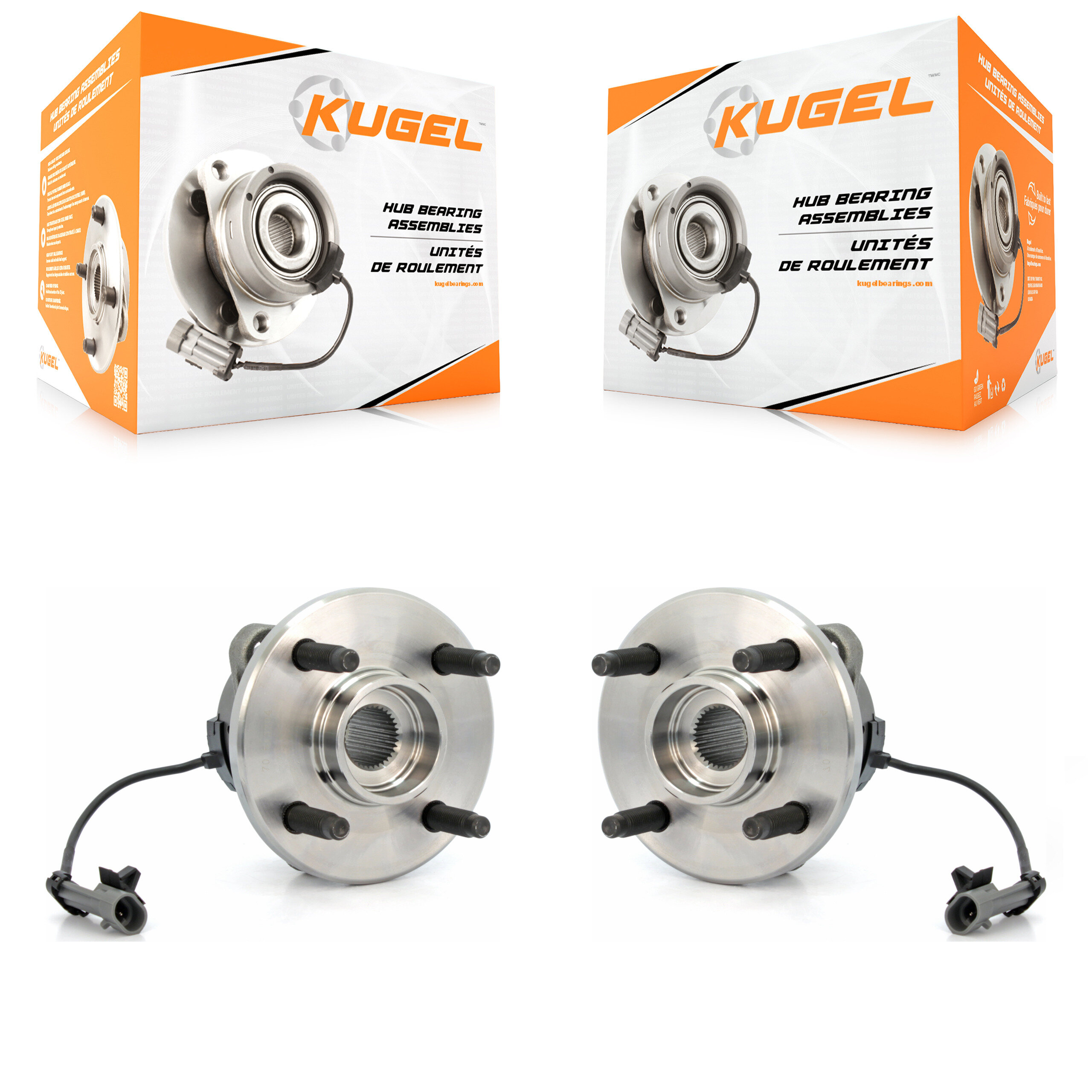 Kugel - K70-100282 - Front Wheel Bearing and Hub Assembly Kits