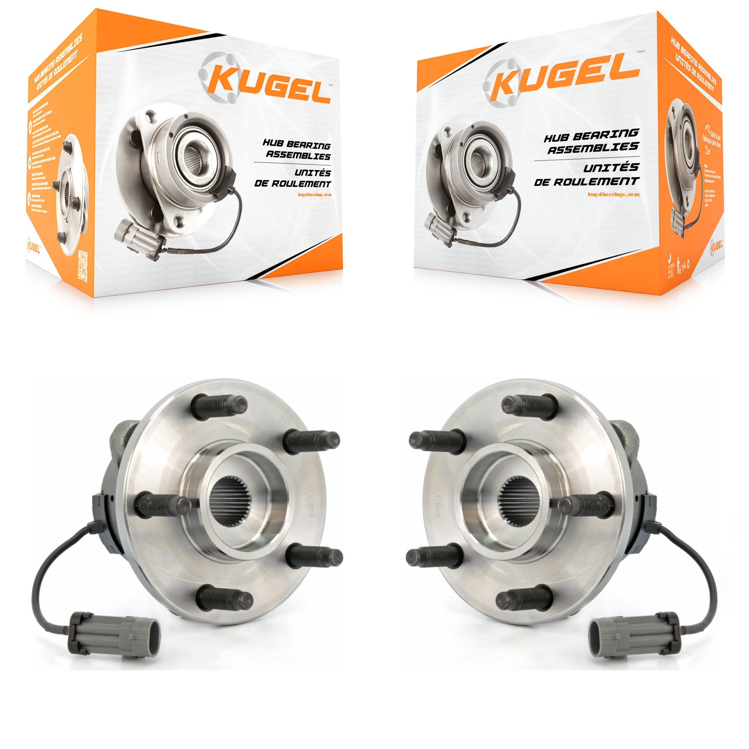 Kugel - K70-100284 - Front Wheel Bearing and Hub Assembly Kits