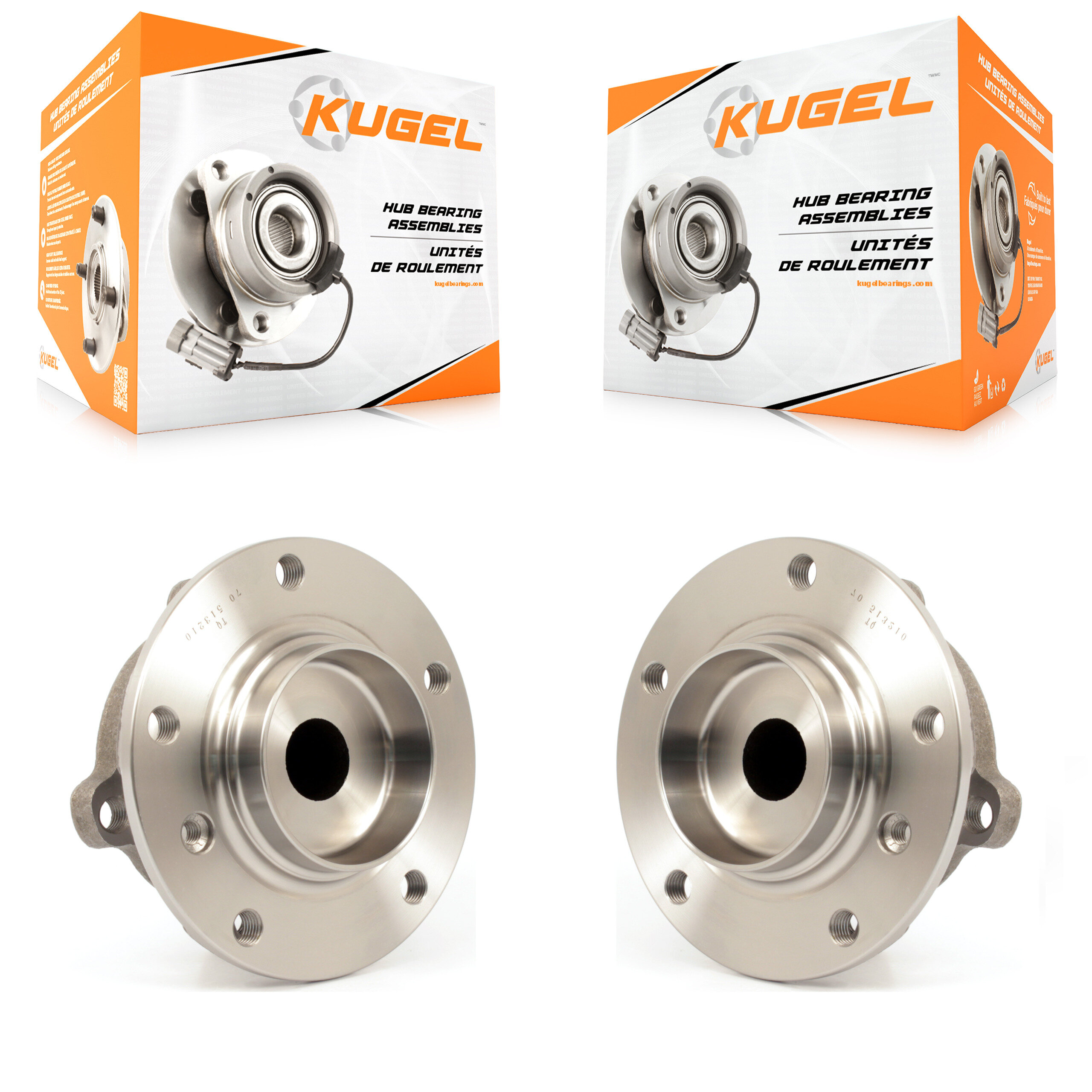 Kugel - K70-100287 - Front Wheel Bearing and Hub Assembly Kits