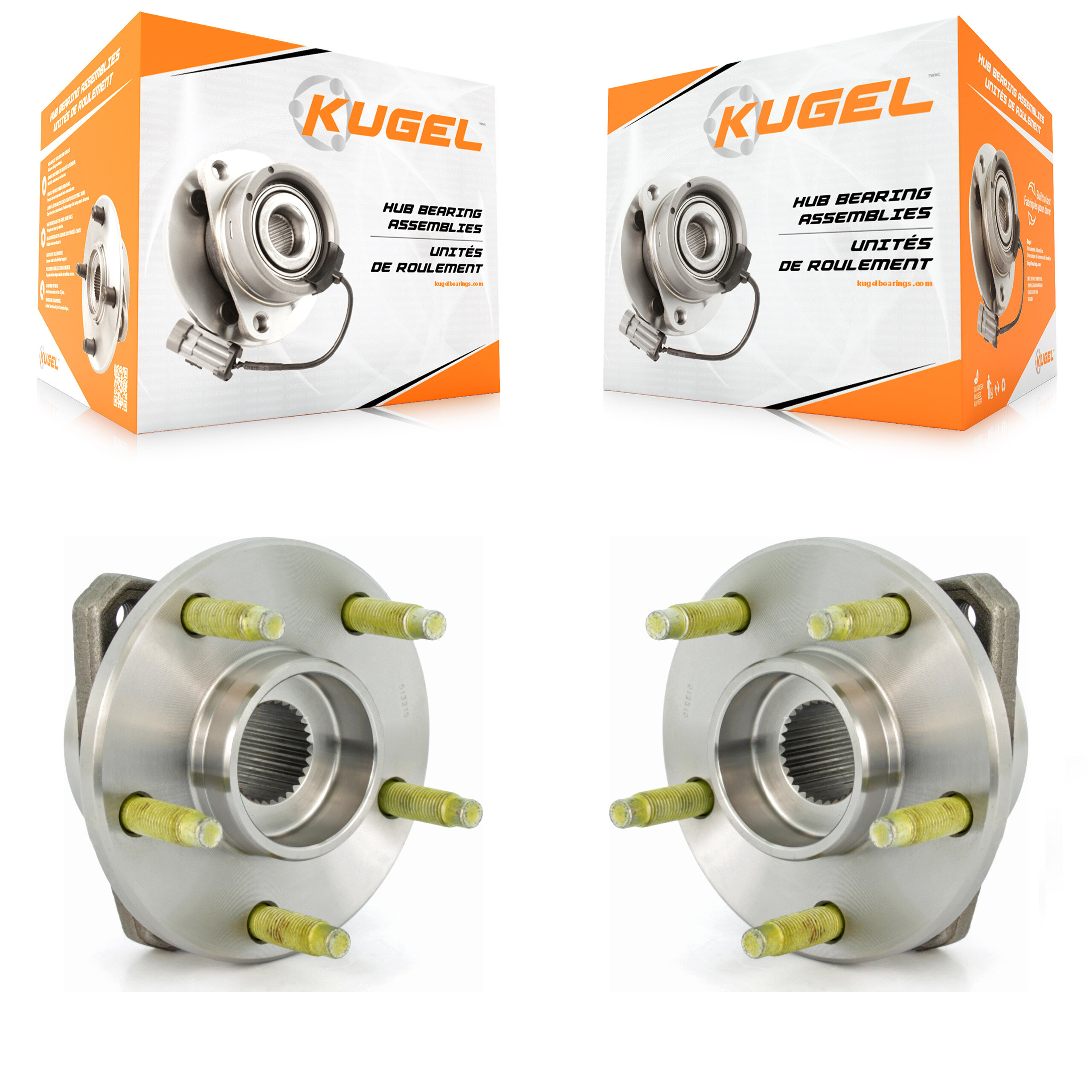 Kugel - K70-100290 - Front Wheel Bearing and Hub Assembly Kits