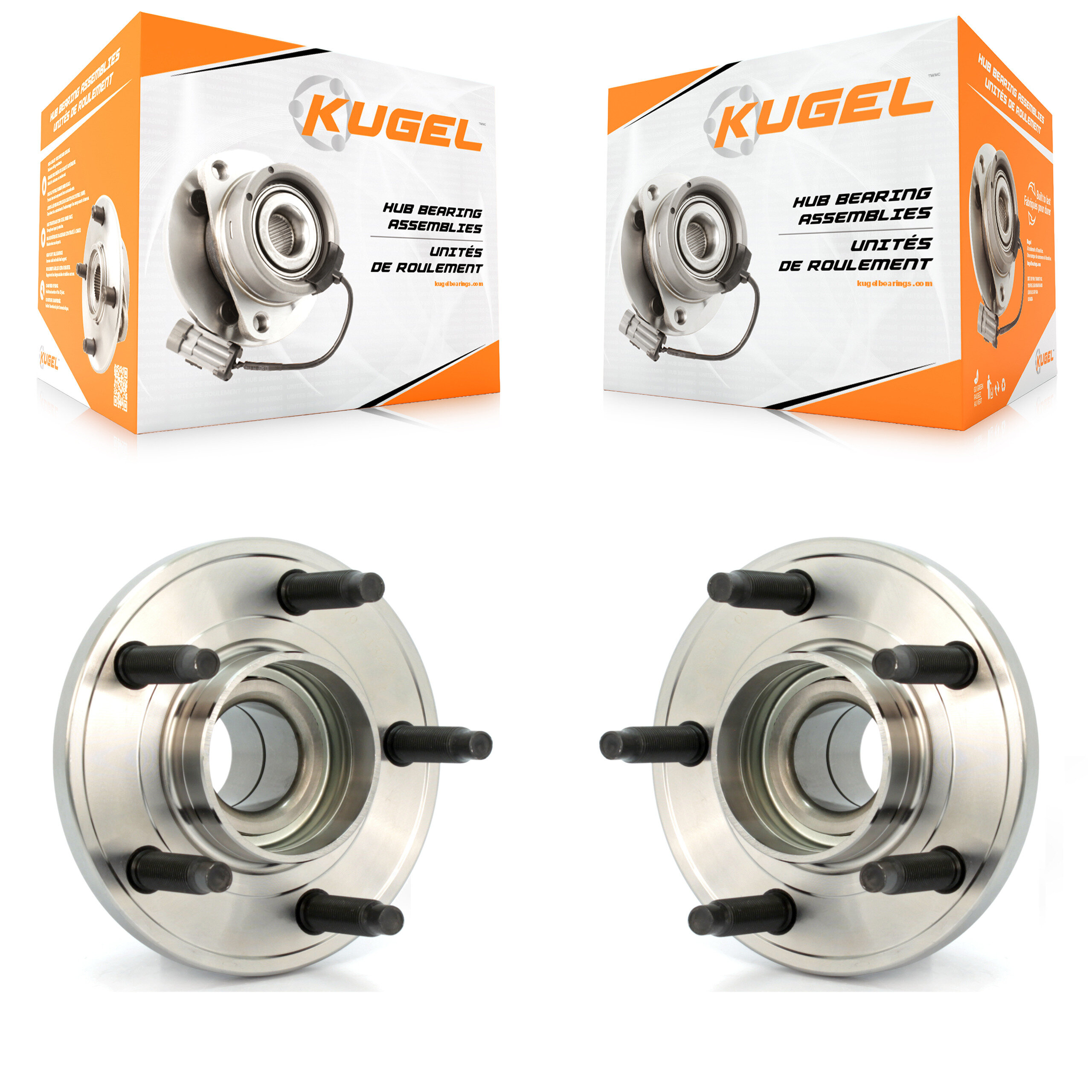 Kugel - K70-100293 - Front Wheel Bearing and Hub Assembly Kits