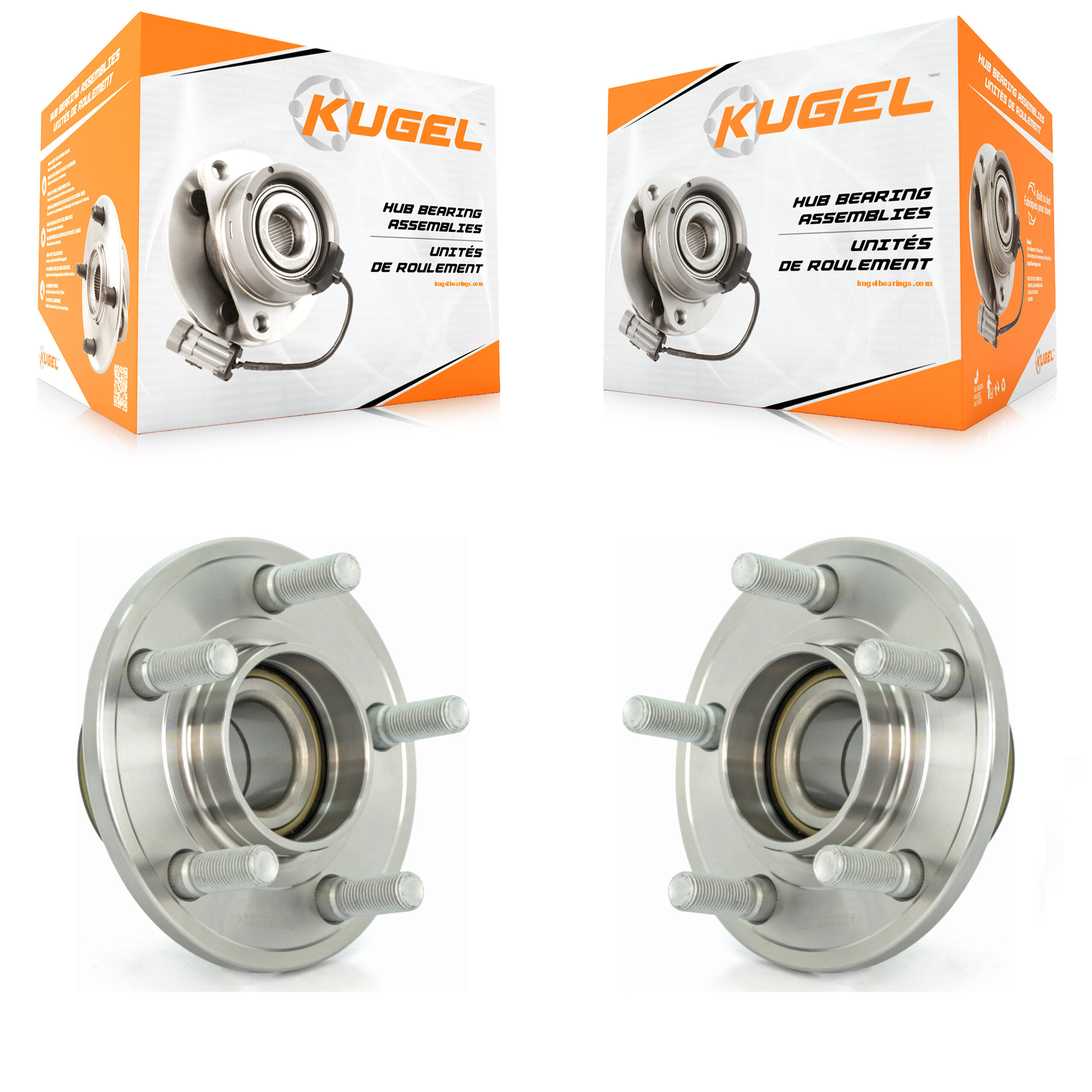 Kugel - K70-100296 - Front Wheel Bearing and Hub Assembly Kits
