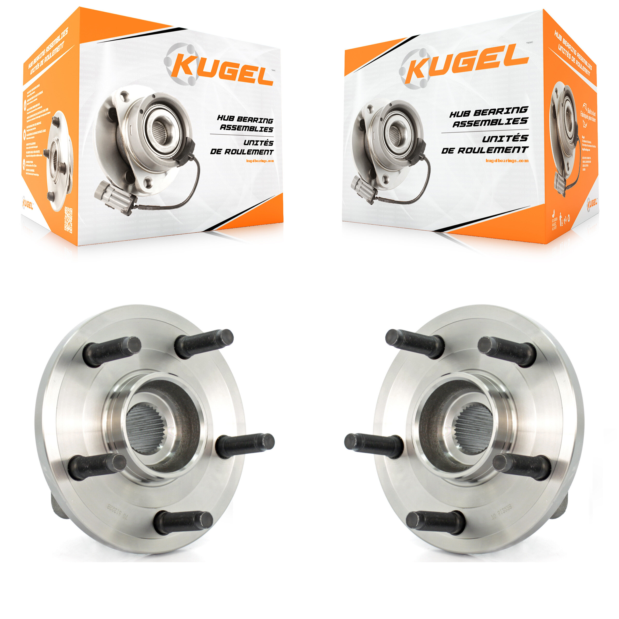 Kugel - K70-100299 - Front Wheel Bearing and Hub Assembly Kits