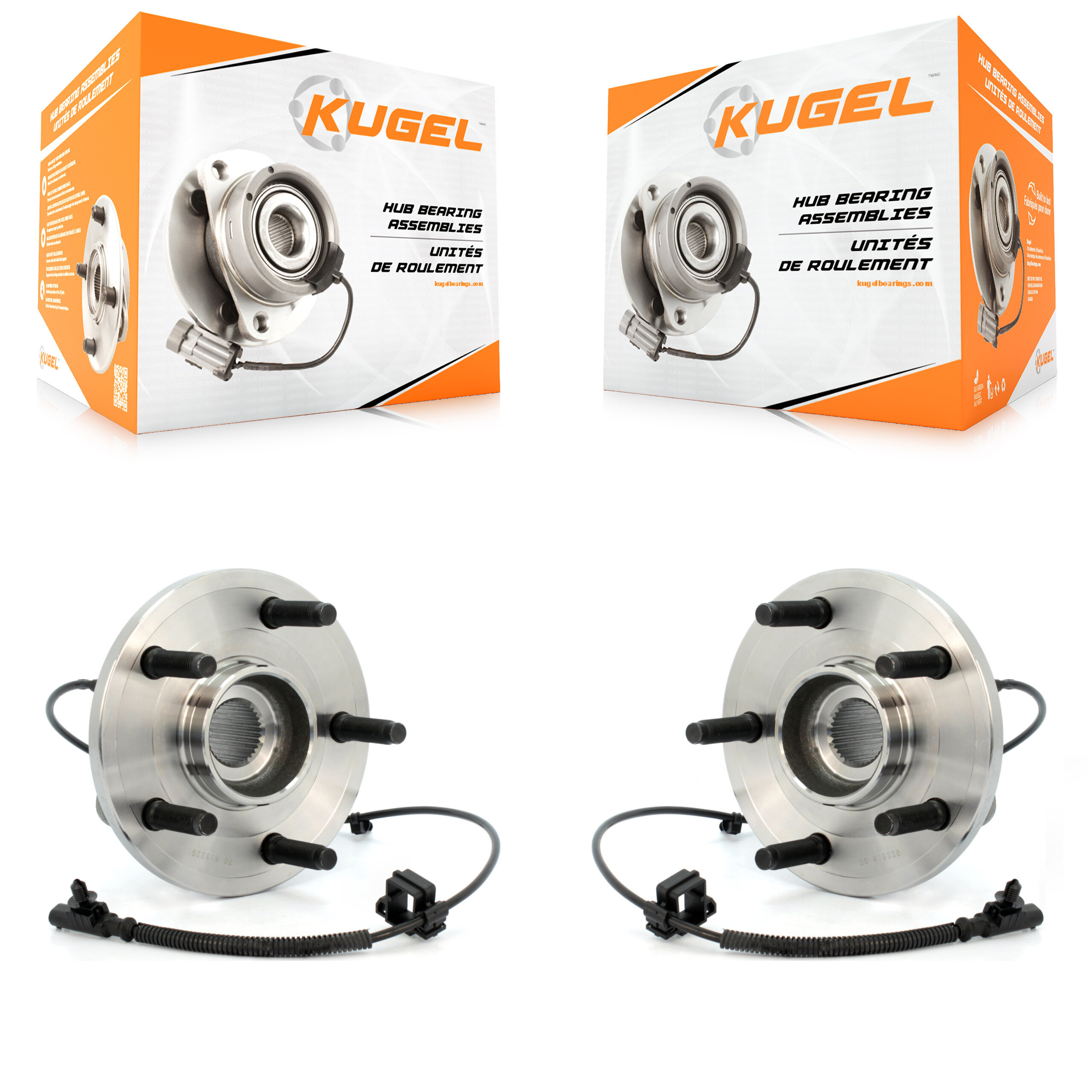 Kugel - K70-100300 - Front Wheel Bearing and Hub Assembly Kits